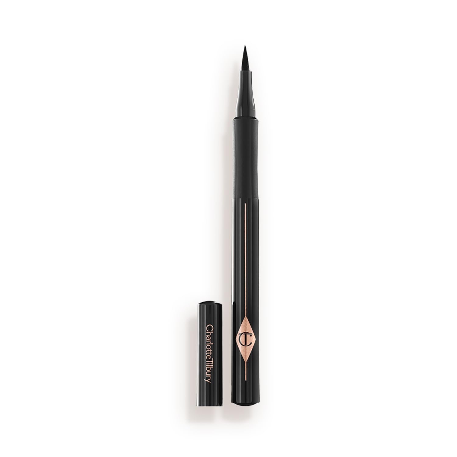 Charlotte Tilbury The Feline Flick Waterproof Liquid Eyeliner - Black Eyeliner Pen with a Quick-Drying, Matte Formula - Enriched with Intense, Highly-Pigmented Color Pay-Off