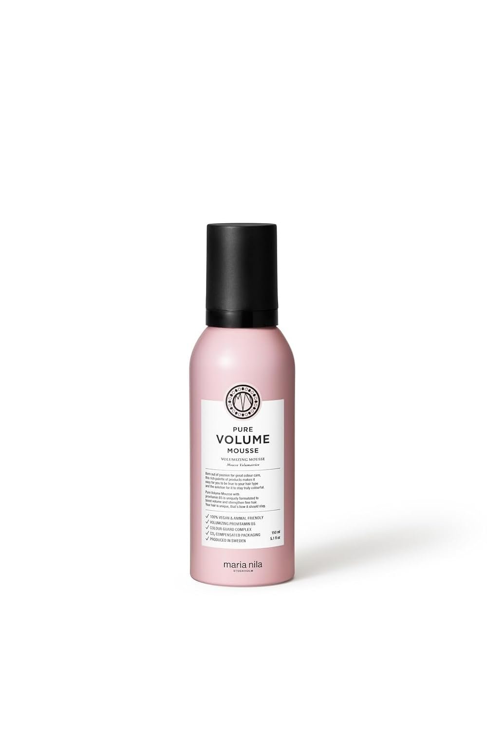 Maria Nila Pure Volume Mousse – Lift for Thin, Fine Hair 5.1 Fl Oz