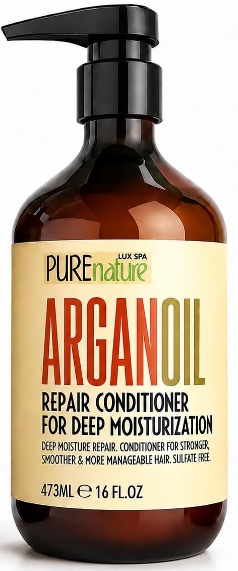 Moroccan Argan Oil Conditioner - Sulfate Free Products for Women and Men - Deep Moisturizing for Dry, Curly, Colored, Damaged Hair - Hydrating Repair, Salon Grade Formula for All Hair Types