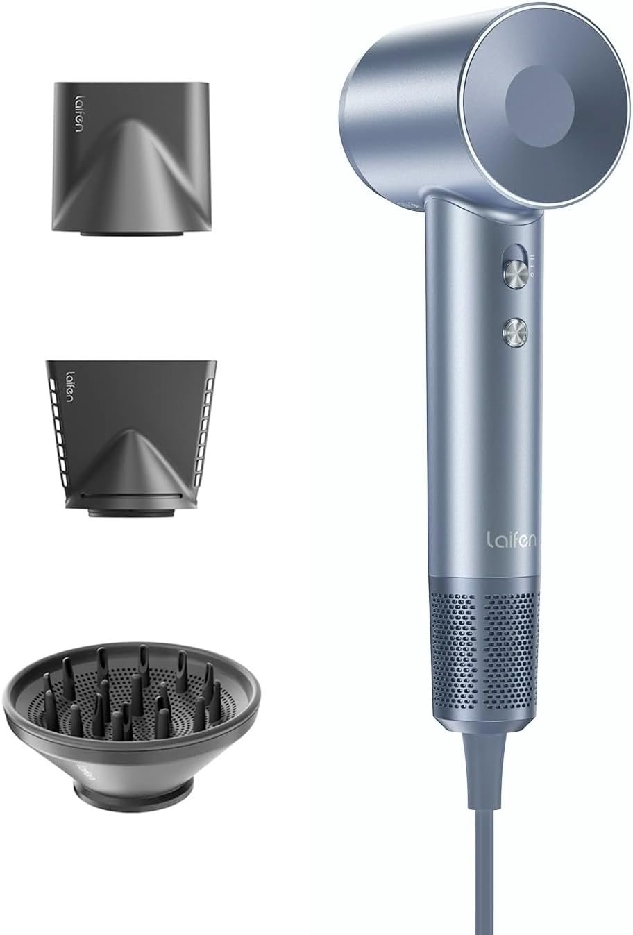 Laifen Swift Professional High-Speed Hair Dryer, 200M Negative Ions, Silver