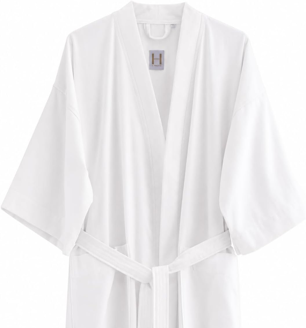 H by Frette Pique Kimono Bathrobe