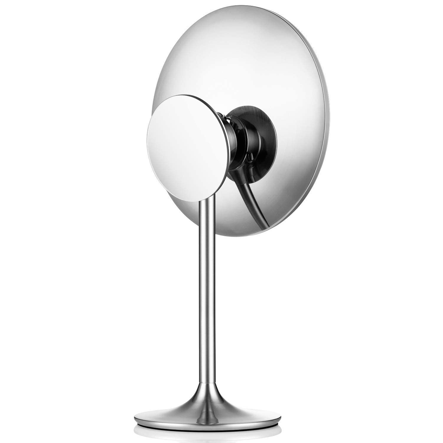 Makeup Mirror 9" Vanity Mirror with Lights, 5X & 10X Magnification - Front/Back Magnetic Design, Rechargeable & Cordless, Touch Dimming, 90° Adjustable Angle, Metal Frame, Includes USB Cable - Image 9