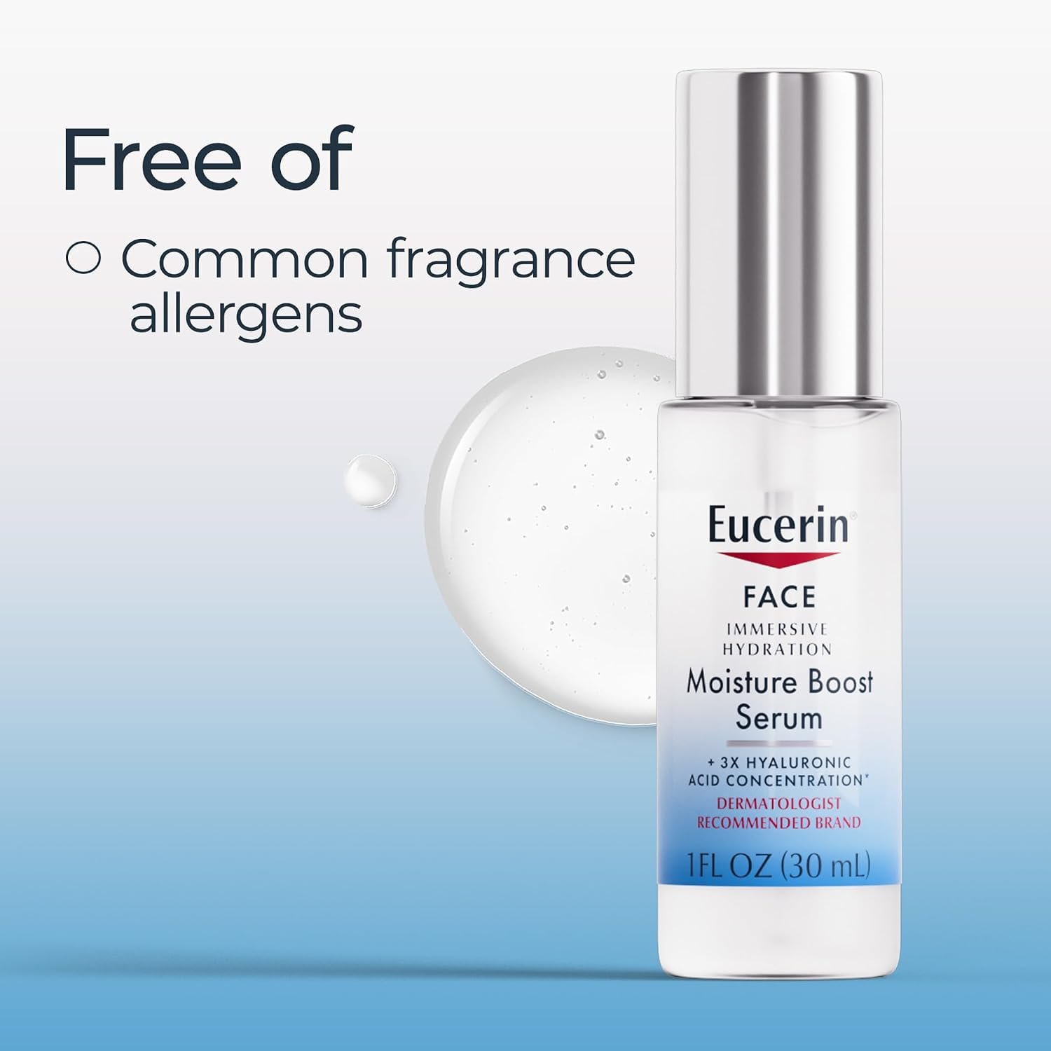 Eucerin Immersive Hydration Smoothing Face Serum, Ultra-Lightweight Hyaluronic Acid Serum Reduces the Look of Fine Lines and Wrinkles, 1 Fl Oz Bottle - Image 7