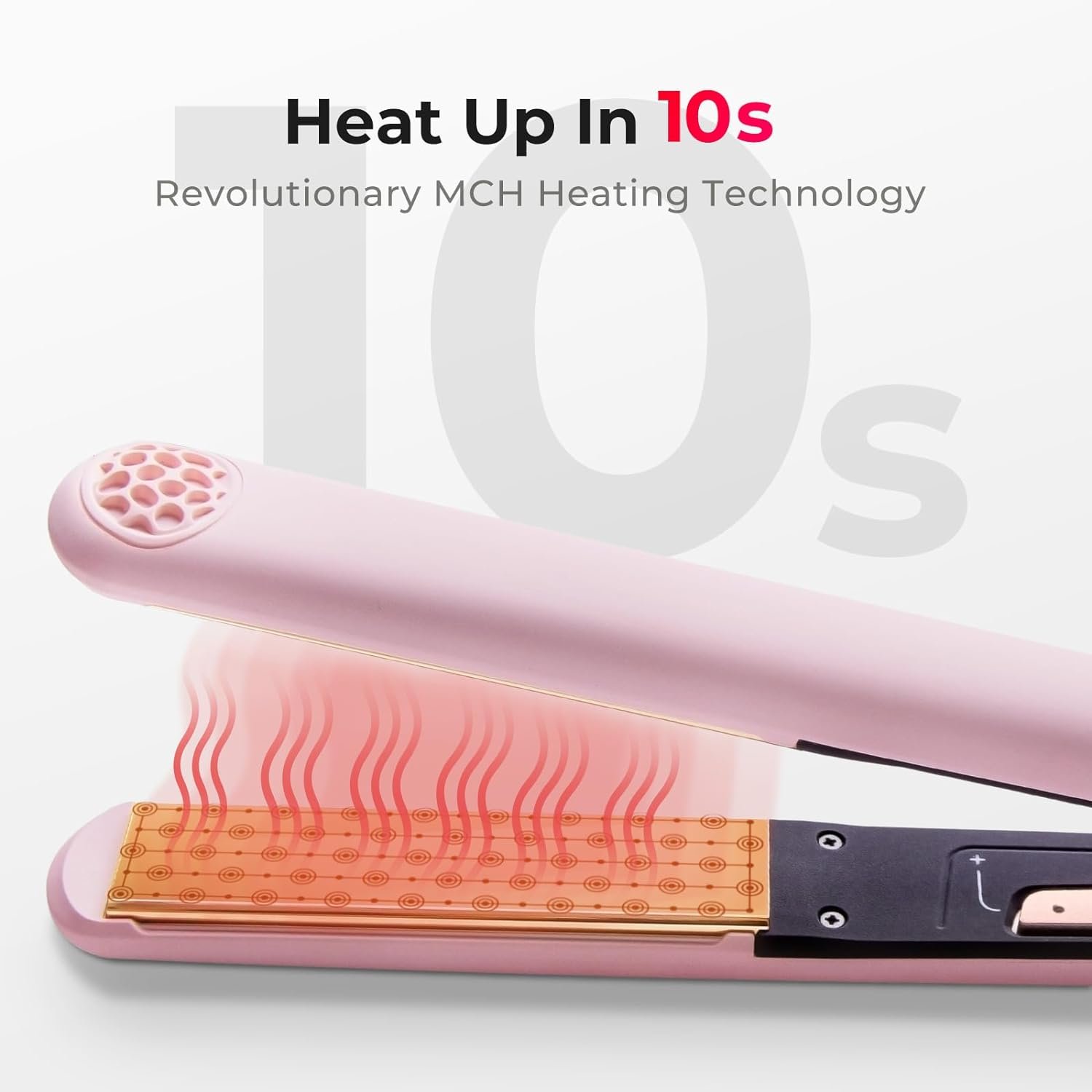 TYMO Flat Iron Hair Straightener and Curler 2 in 1 with 10s Fast Heating, 1 Inch Professional Titanium Straightening Curling Iron with 32 Adjustable Temp and Automatic Shut Off, Light Pink - Image 4