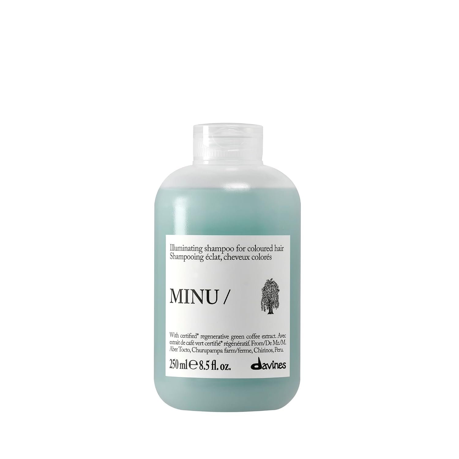 Davines MINU/Shampoo, Protective & Illuminating Cleanser for Color Treated Hair - Preserves Vibrancy & Shine with Green Coffee - Gentle Formula Keeps Color Bright & Soft
