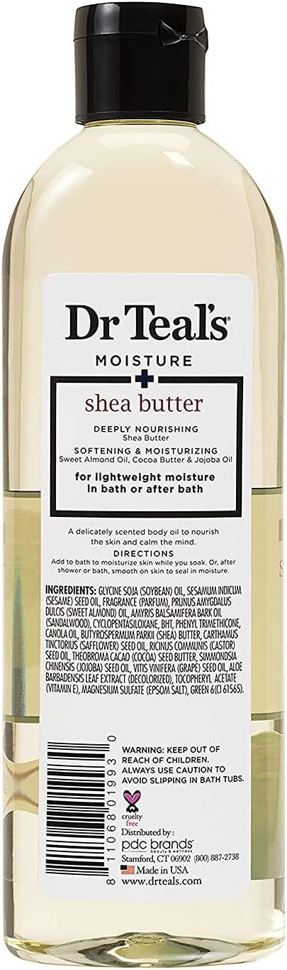 Dr. Teals Bath & Body Oil Variety Gift Set (3 Pack, 8.8oz Ea.) - Rejuvenating Eucalyptus, Ultra Rich Shea Butter, & Nourishing Coconut Oil - Essential Oils Hydrate Skin & Alleviate Stress - Image 5