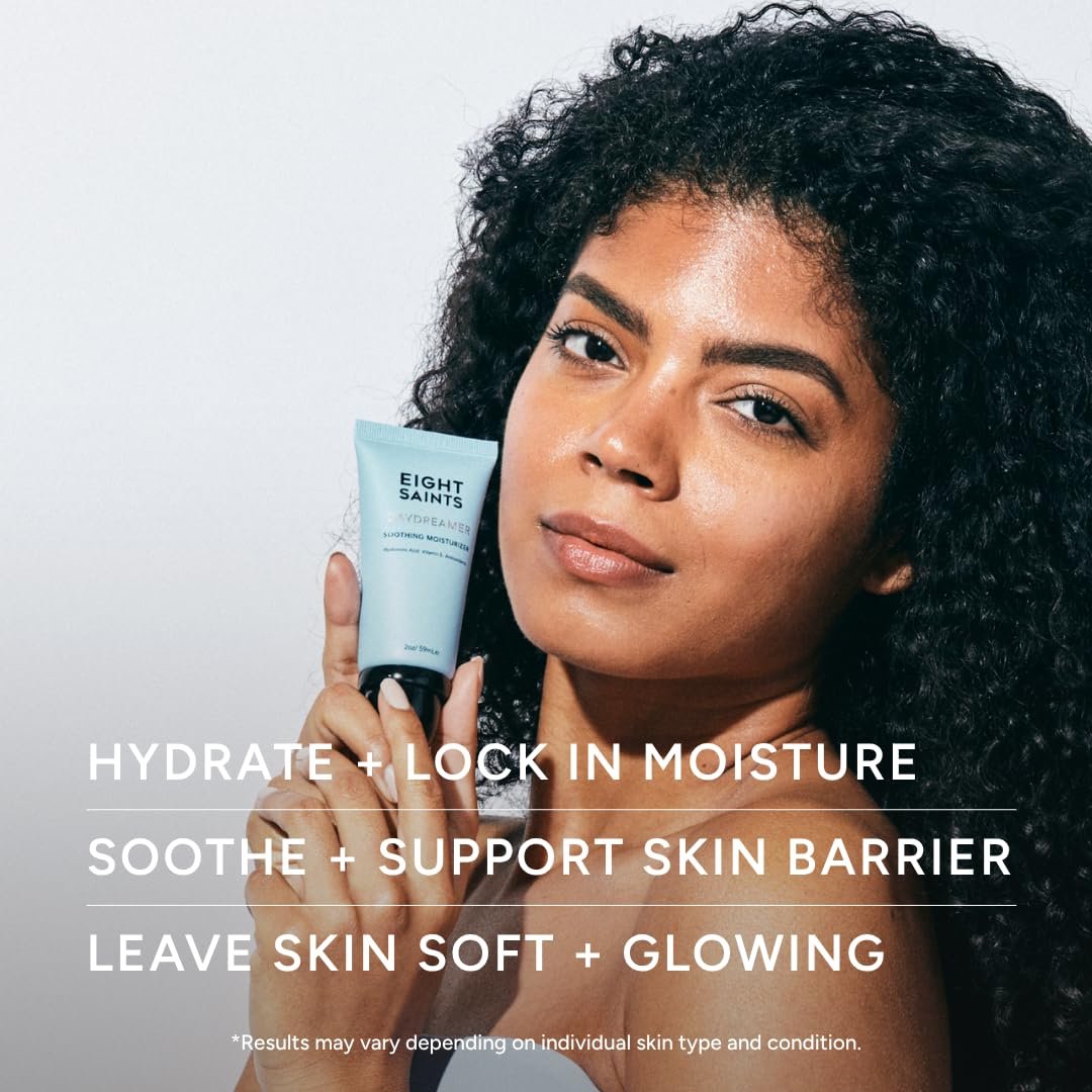 Eight Saints Daydreamer Soothing Anti Aging Face Moisturizer, Fast Absorbing Oil Free Face Lotion With Hyaluronic Acid & Vitamin E, and Sunflower Oil, Hydrating Daily Facial Moisturizer, 2 Ounces - Image 2