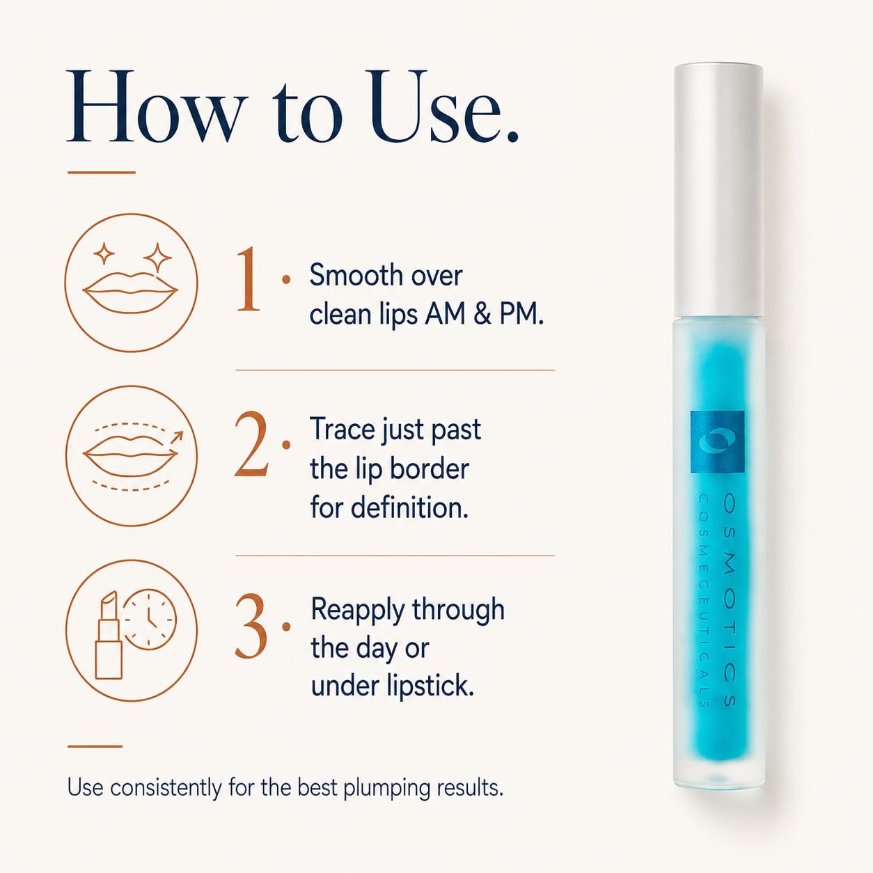Osmotics Blue Copper 5 Lip Plumper – Hyaluronic Lip Plumping Treatment for Fuller-Looking Lips, Volume, Definition & Lasting Hydration, Copper Peptide Lip Care for Thin, Aging Lips, 0.17oz - Image 7