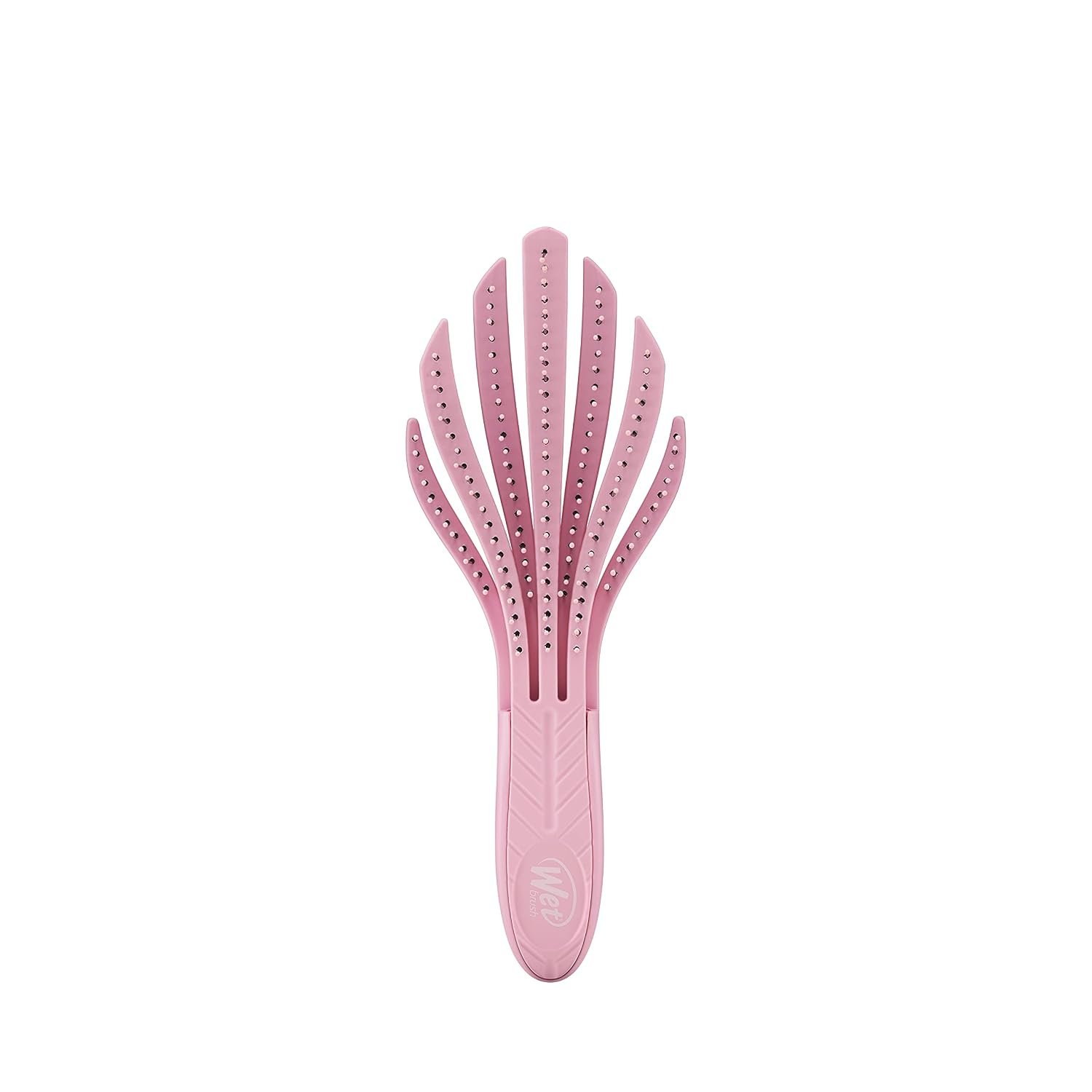 Wet Brush Go Green Curl Detangler Hair Brush - Pale Pink Ultra-Soft IntelliFlex Detangling Bristles Glide Through Tangles with Ease - Great For Curly Hair-No Split Ends & Pain-Free for Wet or Dry Hair