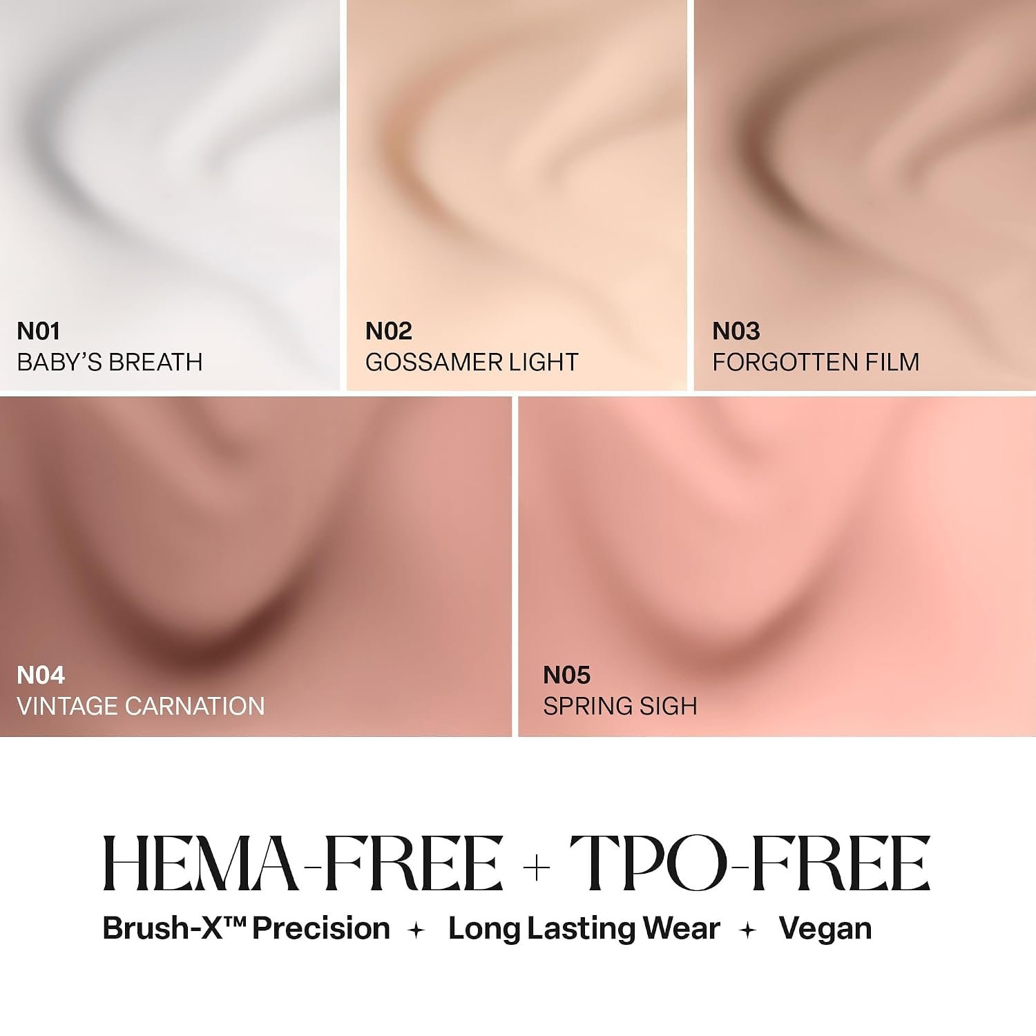 APRÉS Gel Couleur Combo Set, 5 Color Gel Nail Polish, HEMA-Free & TPO-Free, Bright Nude Pastel Colors with Brush-X Nail Art Brush (My Nails But Better) - Image 2
