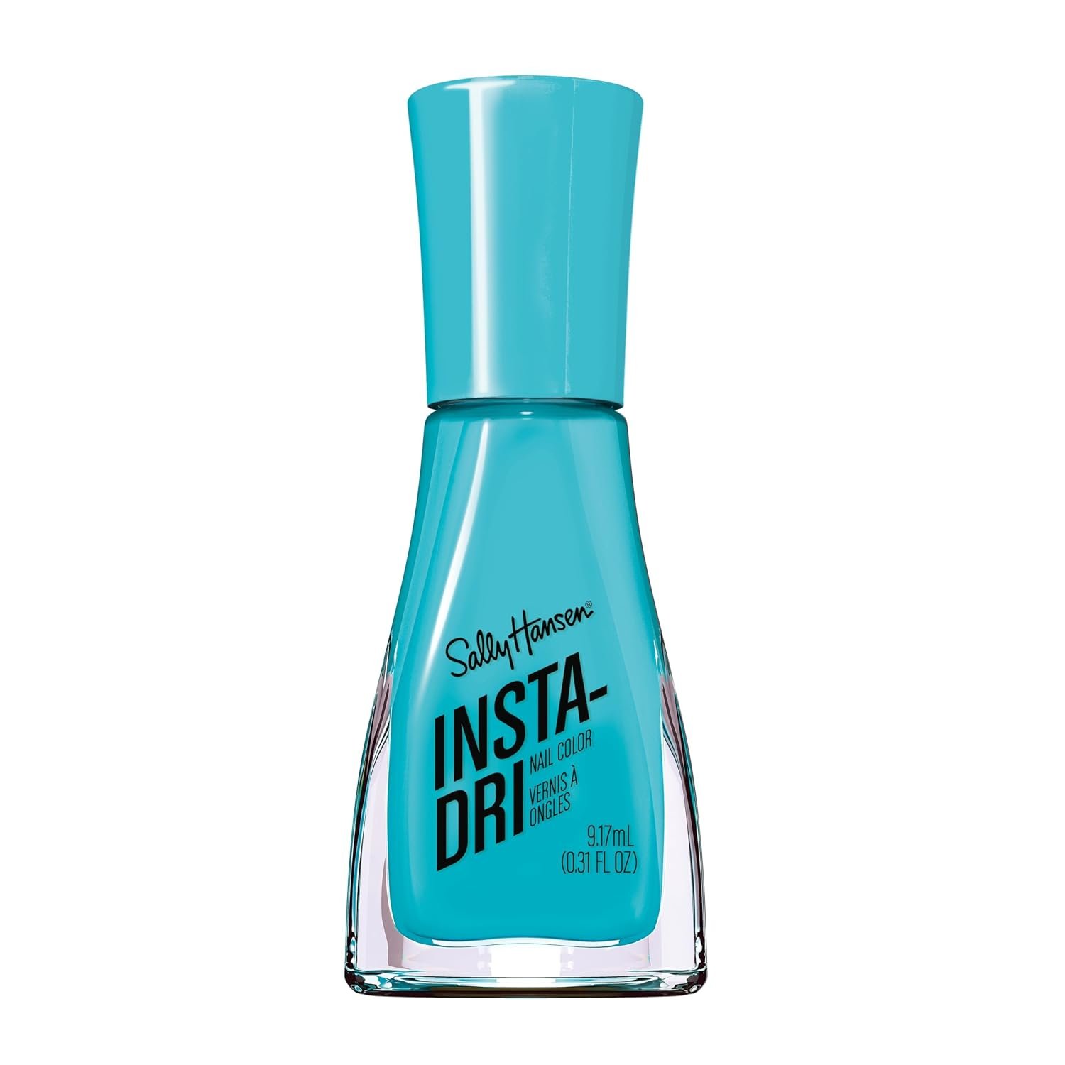 Sally Hansen Insta-Dri Electric Feels Nail Polish | Quick Dry, Long Lasting, Streak-Free Shine | Opaque, Shiny | 490 Electric Splash | Neon Blue Nail Color