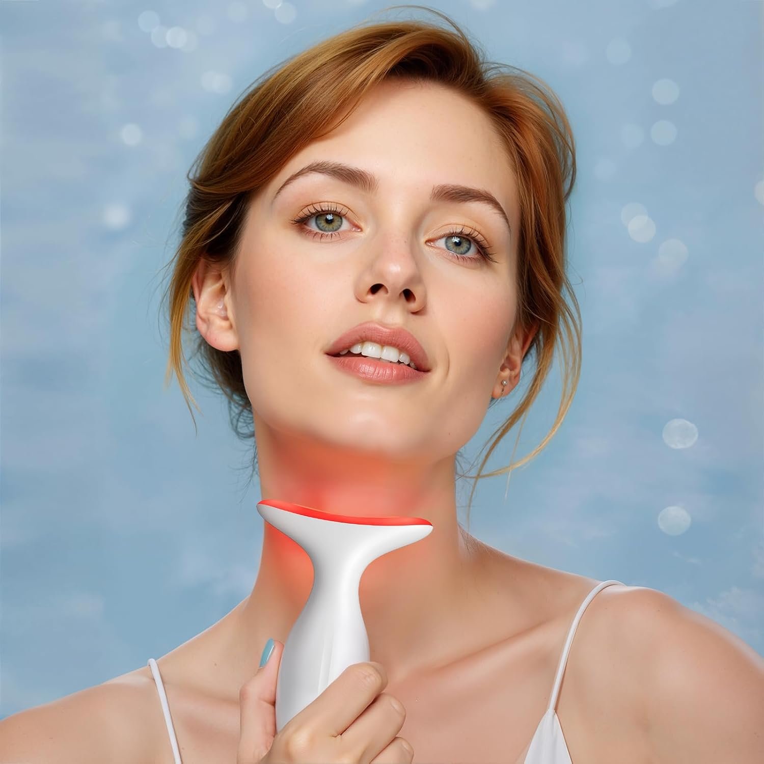Neck Massager — Portable facial/neck massager with constant temperature heat therapy and vibration massage. USB rechargeable, three adjustable speeds. Relieves fatigue and aids in skincare absorption - Image 8