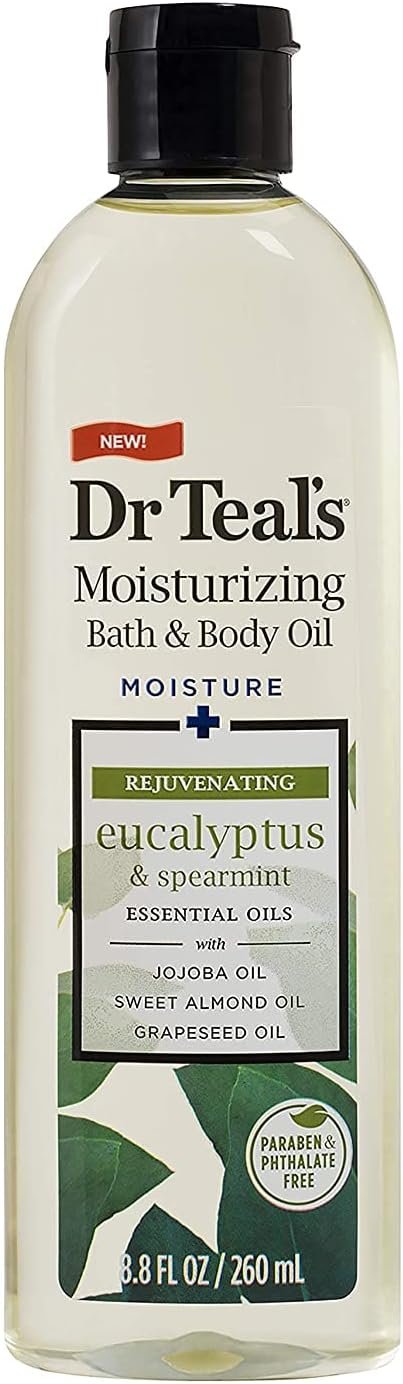 Dr. Teals Bath & Body Oil Variety Gift Set (3 Pack, 8.8oz Ea.) - Rejuvenating Eucalyptus, Ultra Rich Shea Butter, & Nourishing Coconut Oil - Essential Oils Hydrate Skin & Alleviate Stress - Image 2