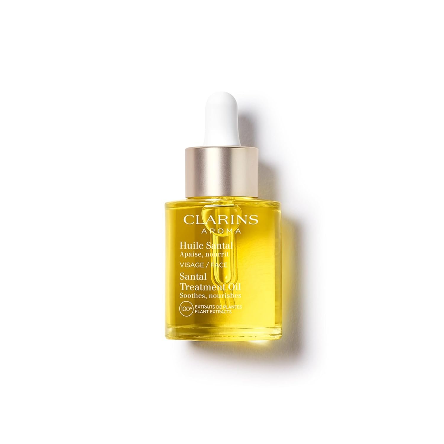 CLARINS Santal Soothing Face Treatment Oil for Dry, Sensitive Skin 1 Fl Oz