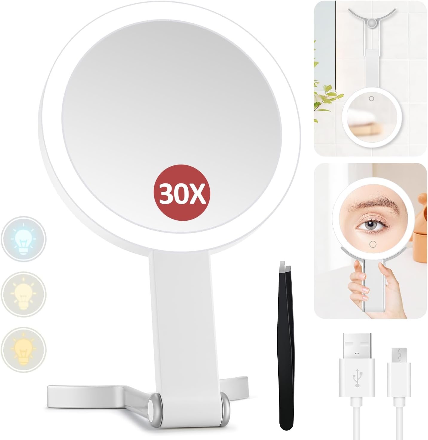 MIYADIVA 30X Magnifying Makeup Mirr...
