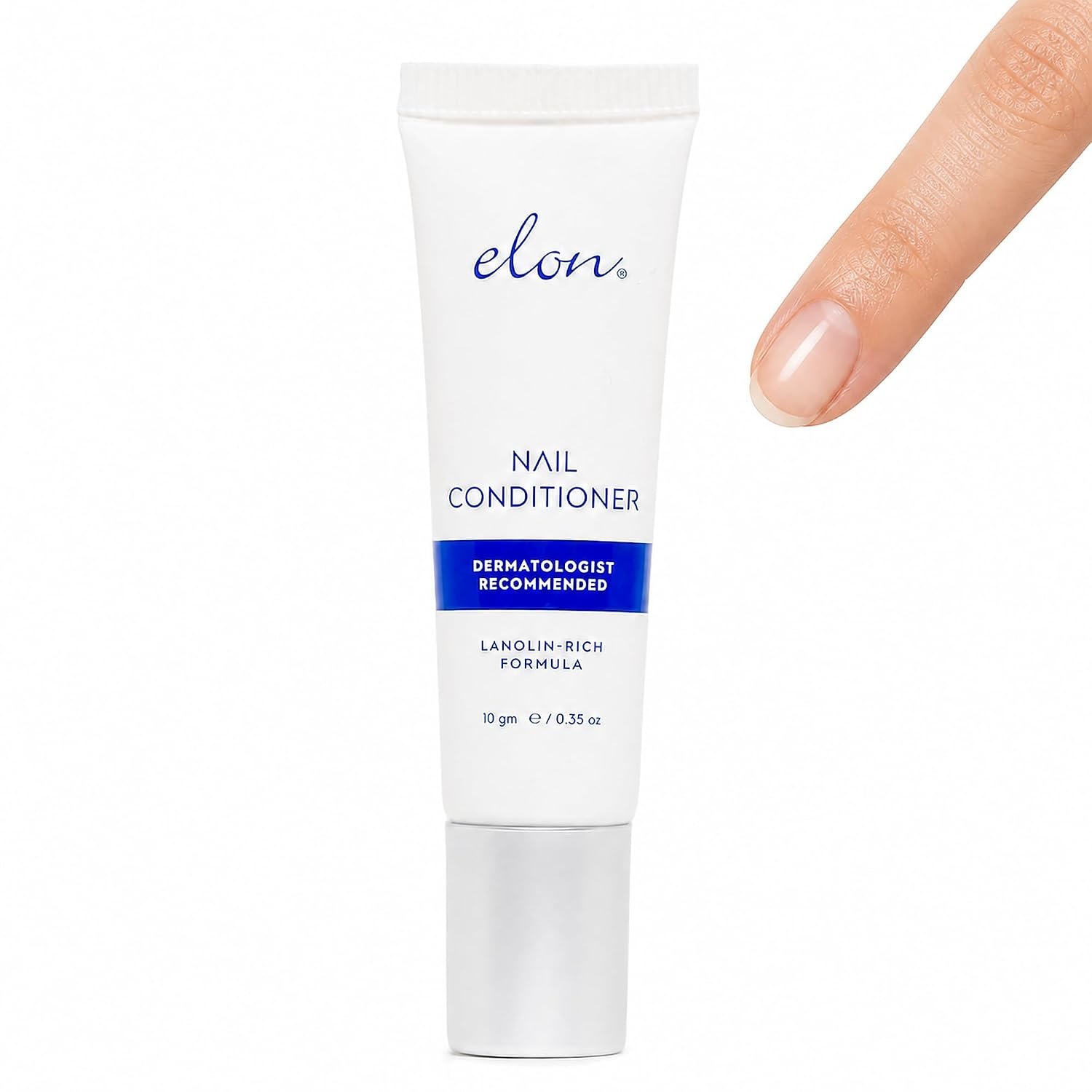 Elon Lanolin-Rich Nail Conditioner – Strengthens Nails, Protects Cuticles, Dermatologist-Recommended for Brittle & Damaged Nails (10g Tube)