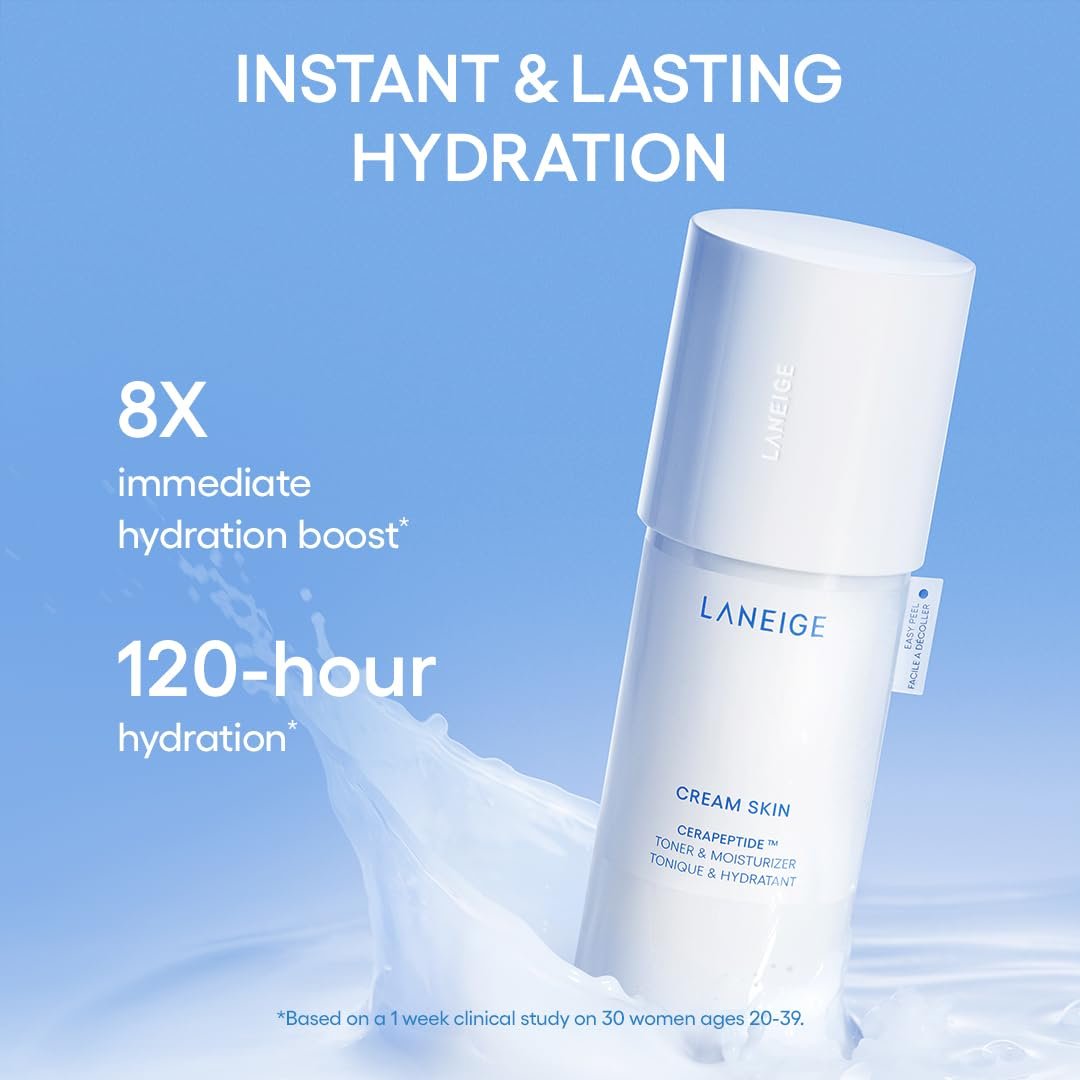 LANEIGE Water Bank Blue Hyaluronic Cream Moisturizer: Hydrating Korean Face Cream with Squalane & Ceramide for Skin Barrier Support, Dermatologist-Tested - Image 6