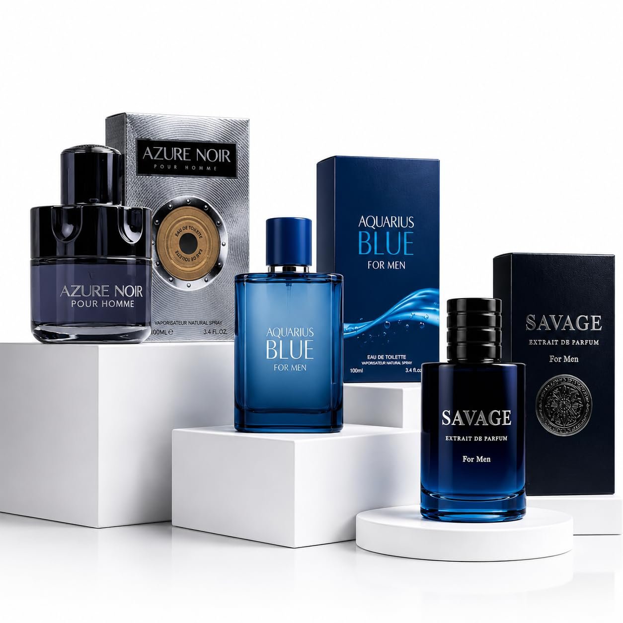 Luxury Men's Cologne Gift Set – 3 Piece Long Lasting Fragrance Collection, Premium Eau de Toilette Spray Set, Designer Inspired Scents, Luxury Gift for Men