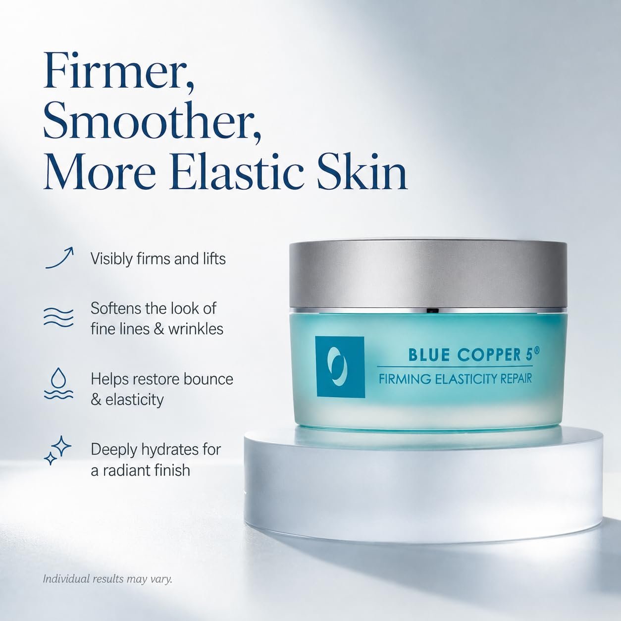 Osmotics Blue Copper 5 Firming Elasticity Repair – Copper Peptide Anti-Aging Face Cream for Fine Lines, Wrinkles, Firmness & Elasticity, Sensitive Skin, 1.7 Fl Oz - Image 2