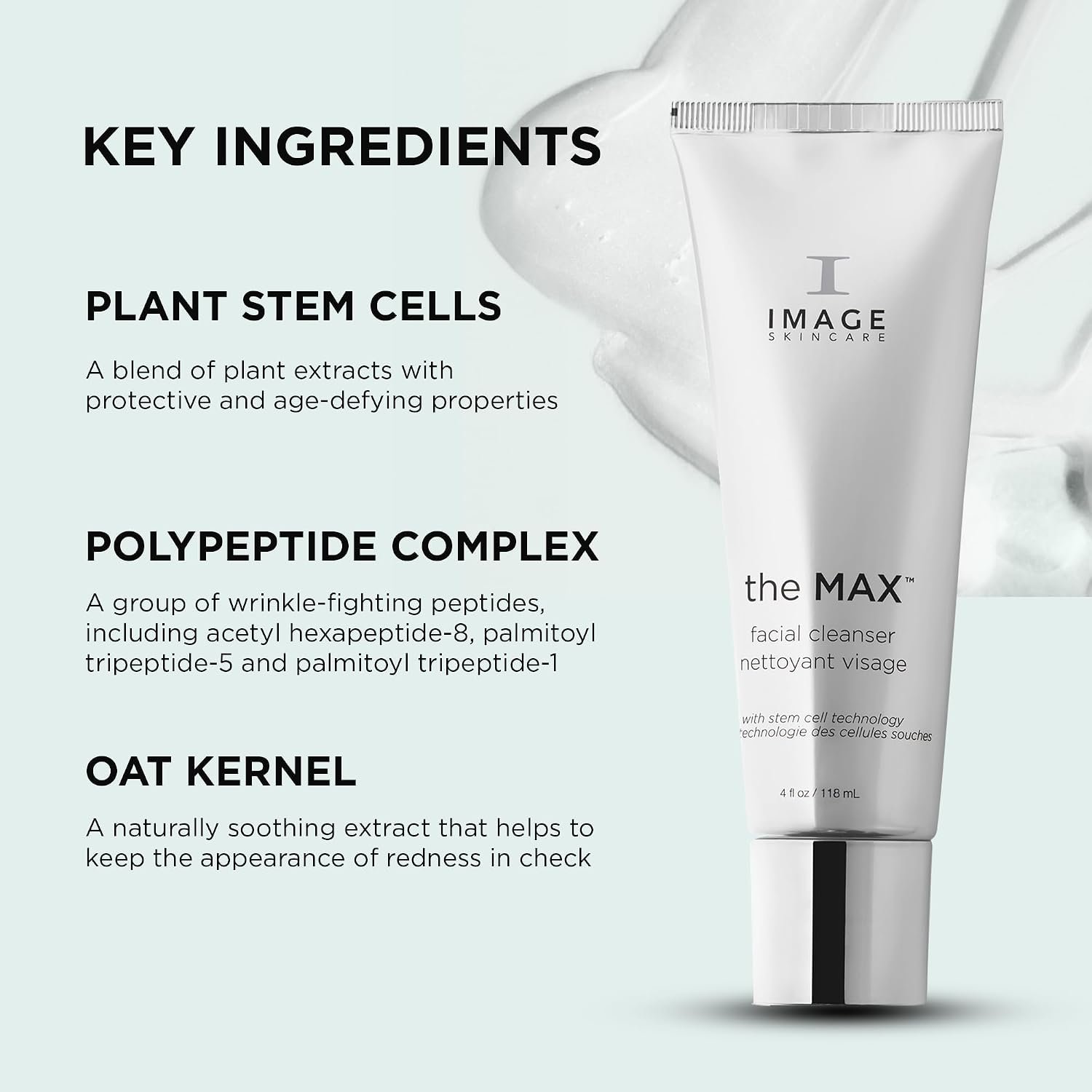 IMAGE Skincare, the MAX Facial Cleanser, Silky Face Wash with Peptides for Youthful Looking Skin, 4 fl oz - Image 5