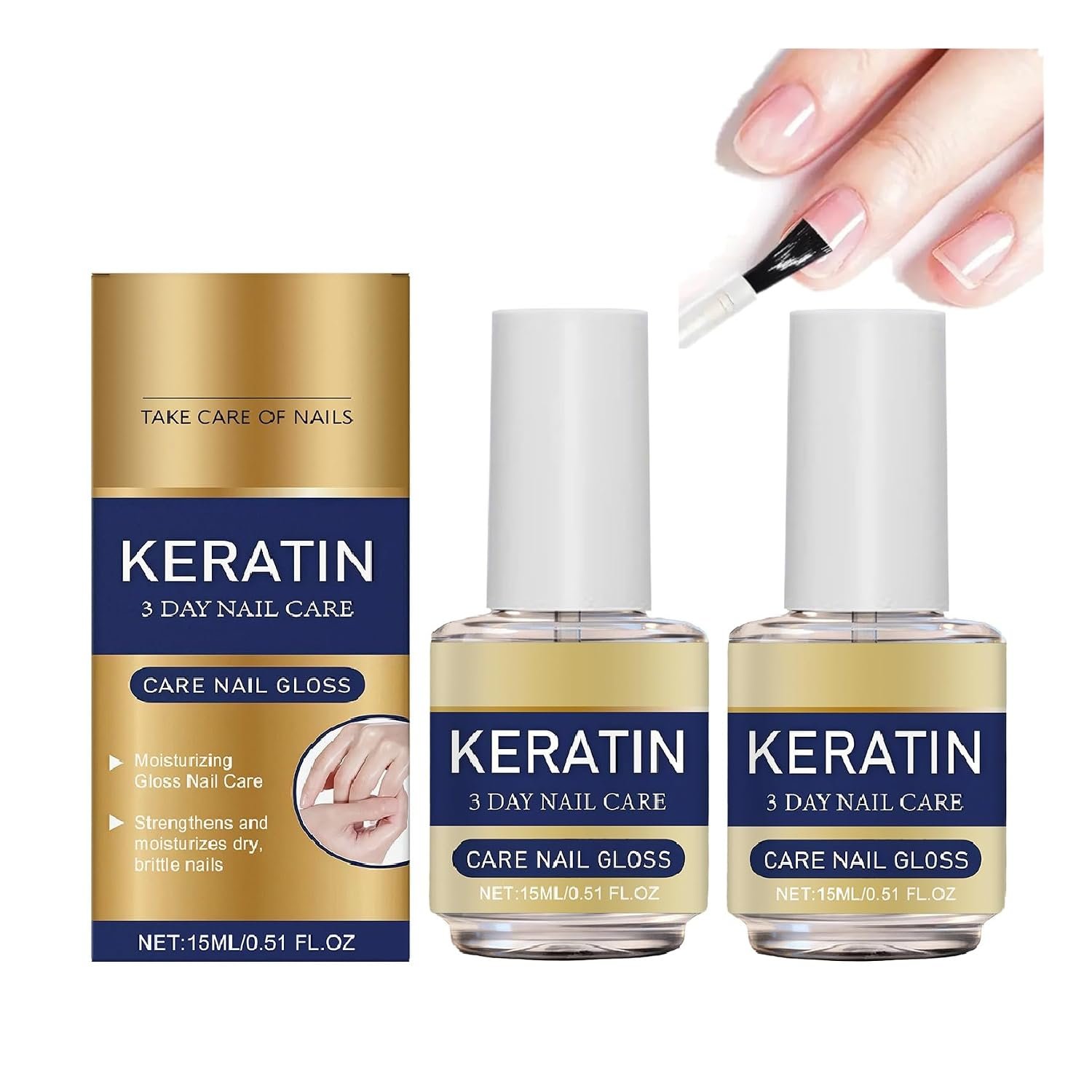 Keratin Nail Care Oil, 3 Days Nail Care(2Pcs)