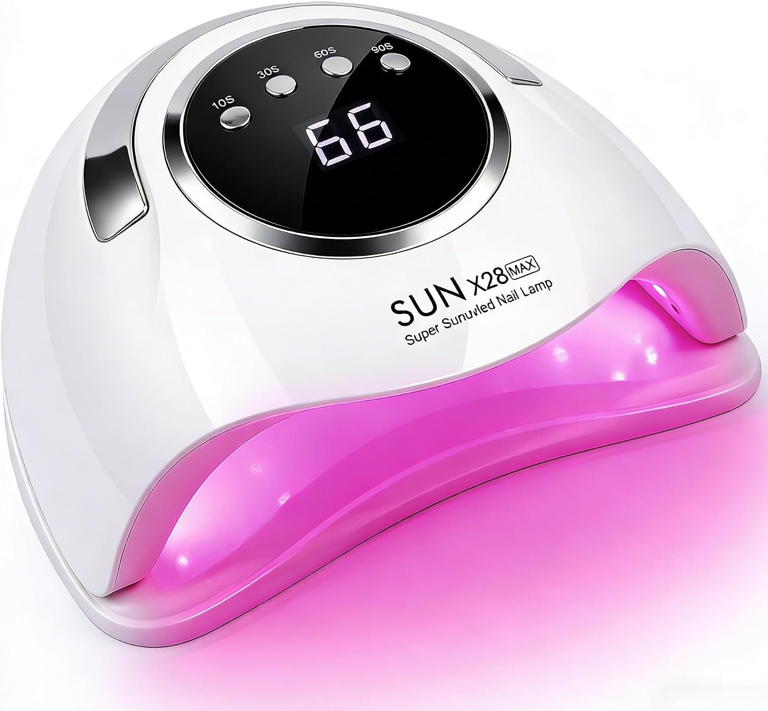 500W Professional UV LED Nail Lamp with 90 LEDs - Smart Sensor & 4 Timers for Fast Curing Gel Polish - Salon-Grade Nail Dryer for Home and Professional Use