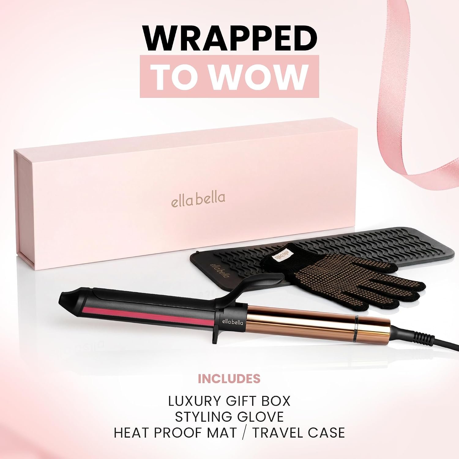 ELLA BELLA® Curling Iron 1.5" Professional Ceramic Wand, All Hair Types - Image 6