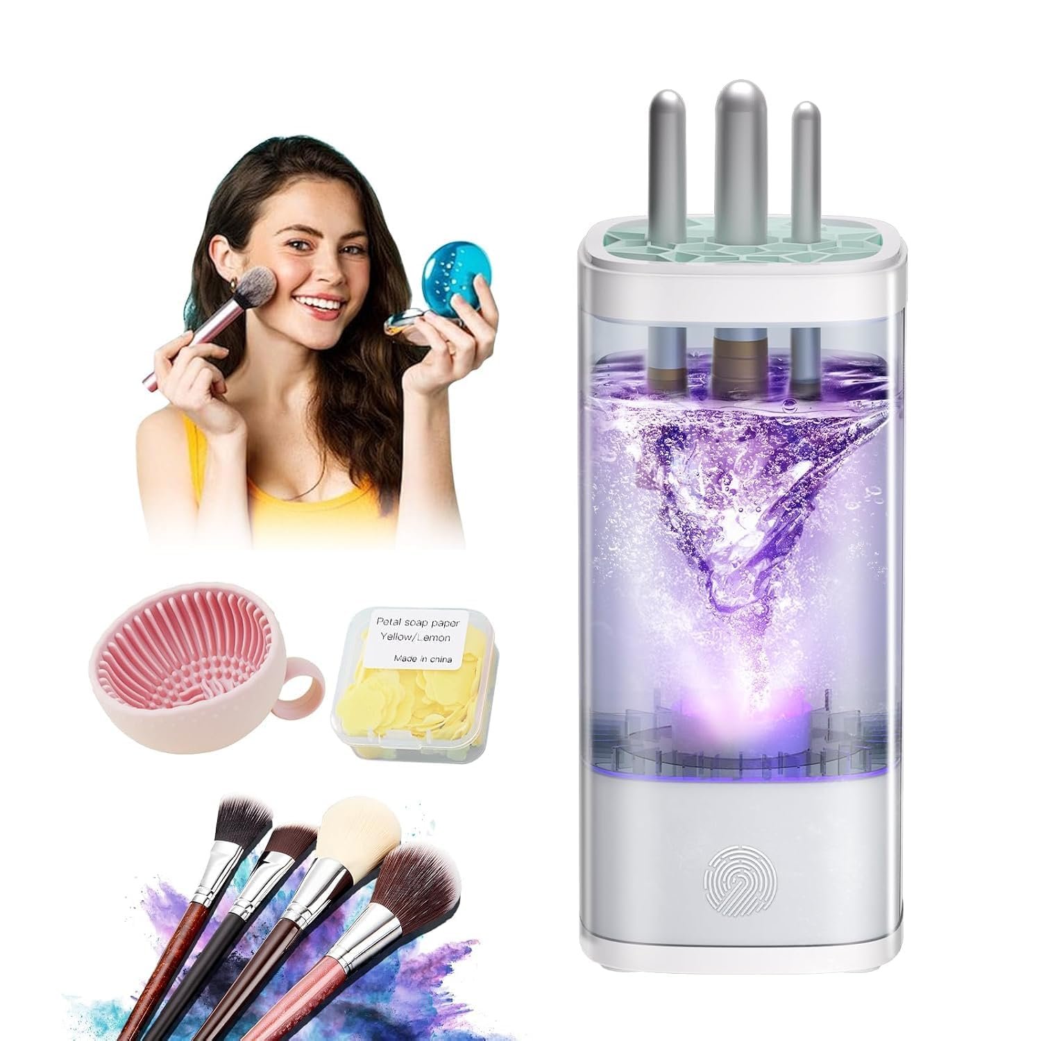 2026 Upgrade Makeup Brush Cleaner M...