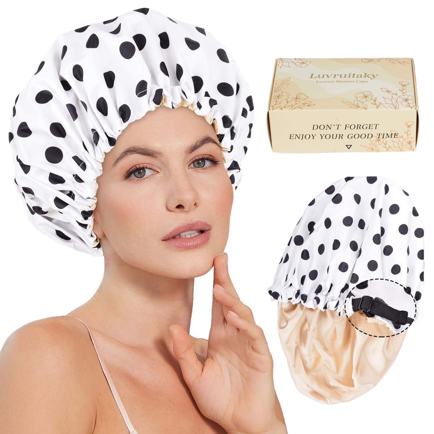 Luvruitaky Large Shower Caps for Wo...