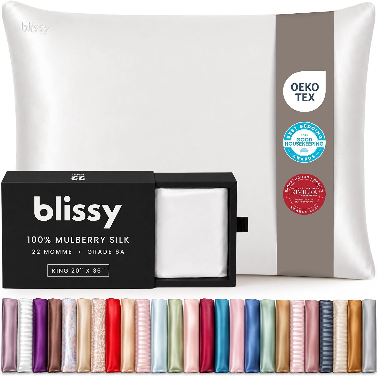 Blissy Silk Pillowcase – 100%...