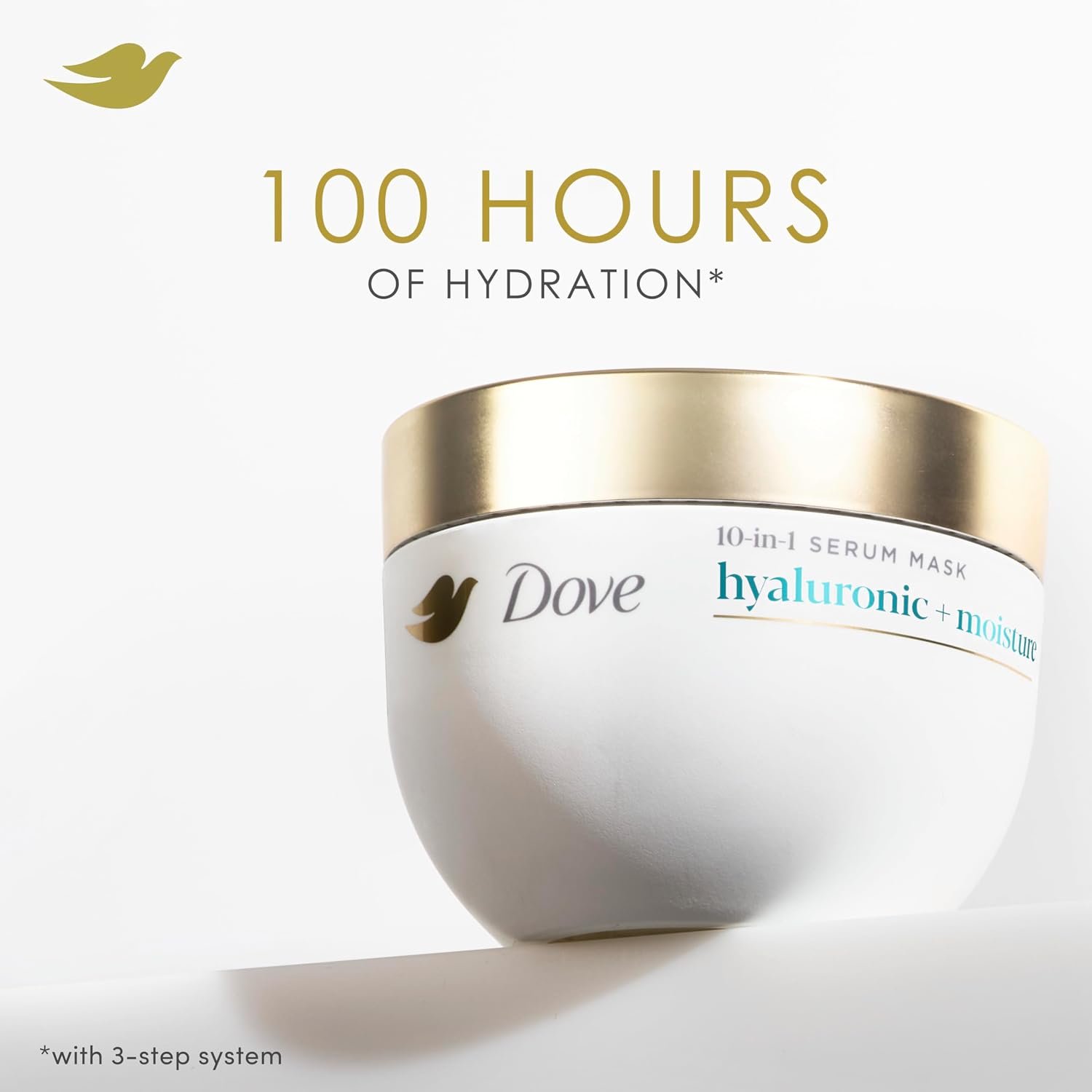 Dove Hyaluronic + Moisture Mask for Dry Hair with Hyaluronic Serum 9.2oz - Image 3