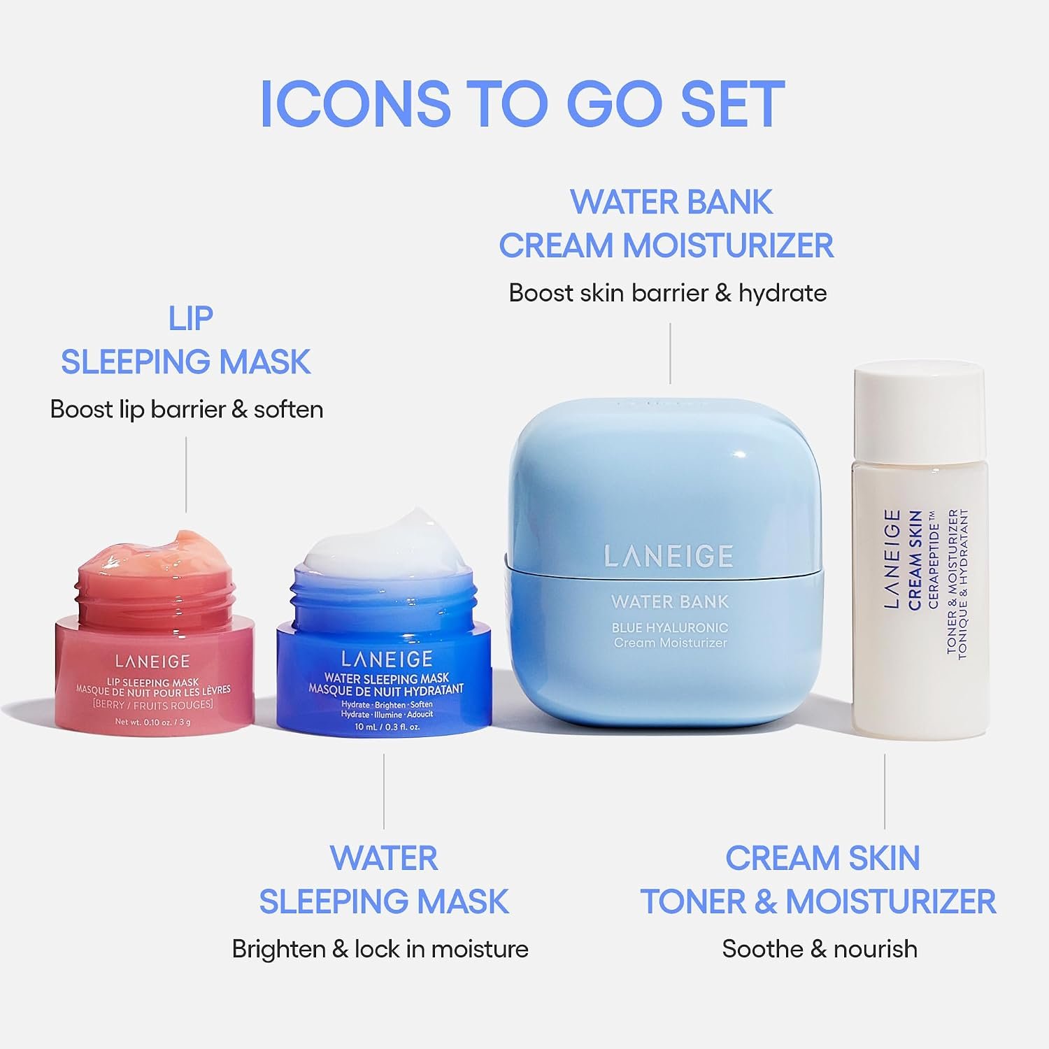 LANEIGE Water Bank Blue Hyaluronic Cream Moisturizer: Hydrating Korean Face Cream with Squalane & Ceramide for Skin Barrier Support, Dermatologist-Tested - Image 2