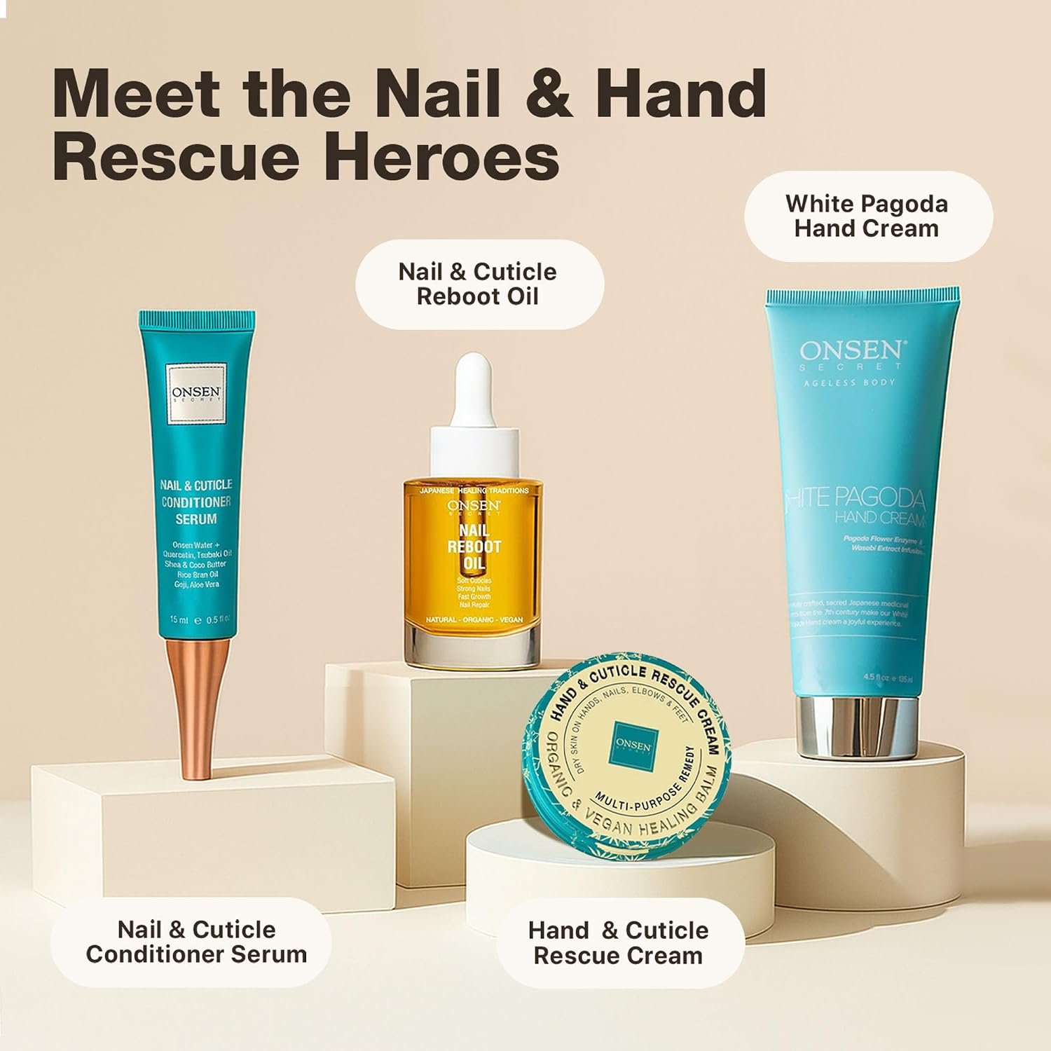 Onsen Nail & Cuticle Cream Treatment w/Japanese Tsubaki, Jojoba & Lavender Oil, Shea Butter – Strengthens Nails, Softens Cuticles - Daily Repair Care (1 Count/15 ml) - Image 7