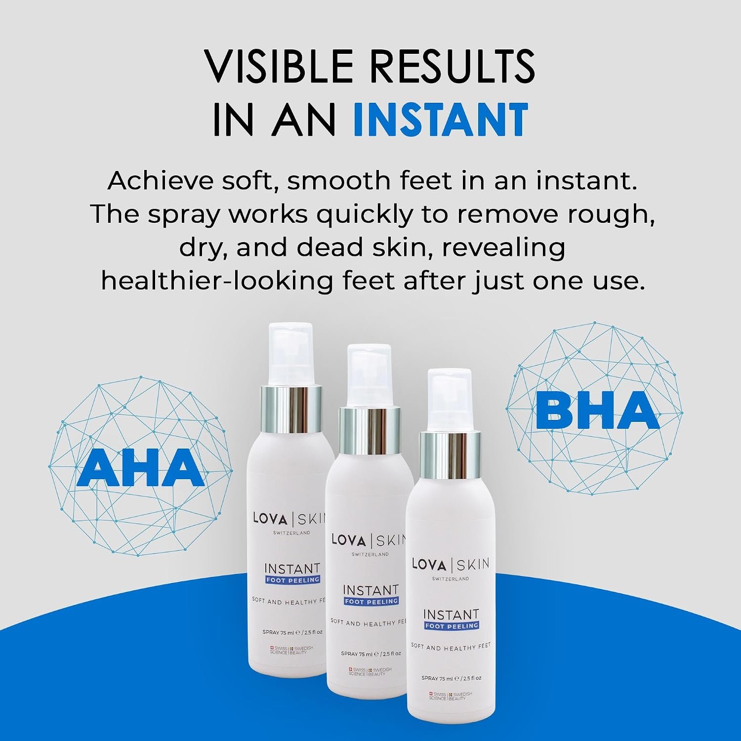 Instant Foot Peel Spray 75ml | Callus Remover | Callus Remover for Feet | Pedicure Tools for Feet | Fast-Acting Foot Exfoliator for Cracked Heels & Dead Skin Removal - Image 3