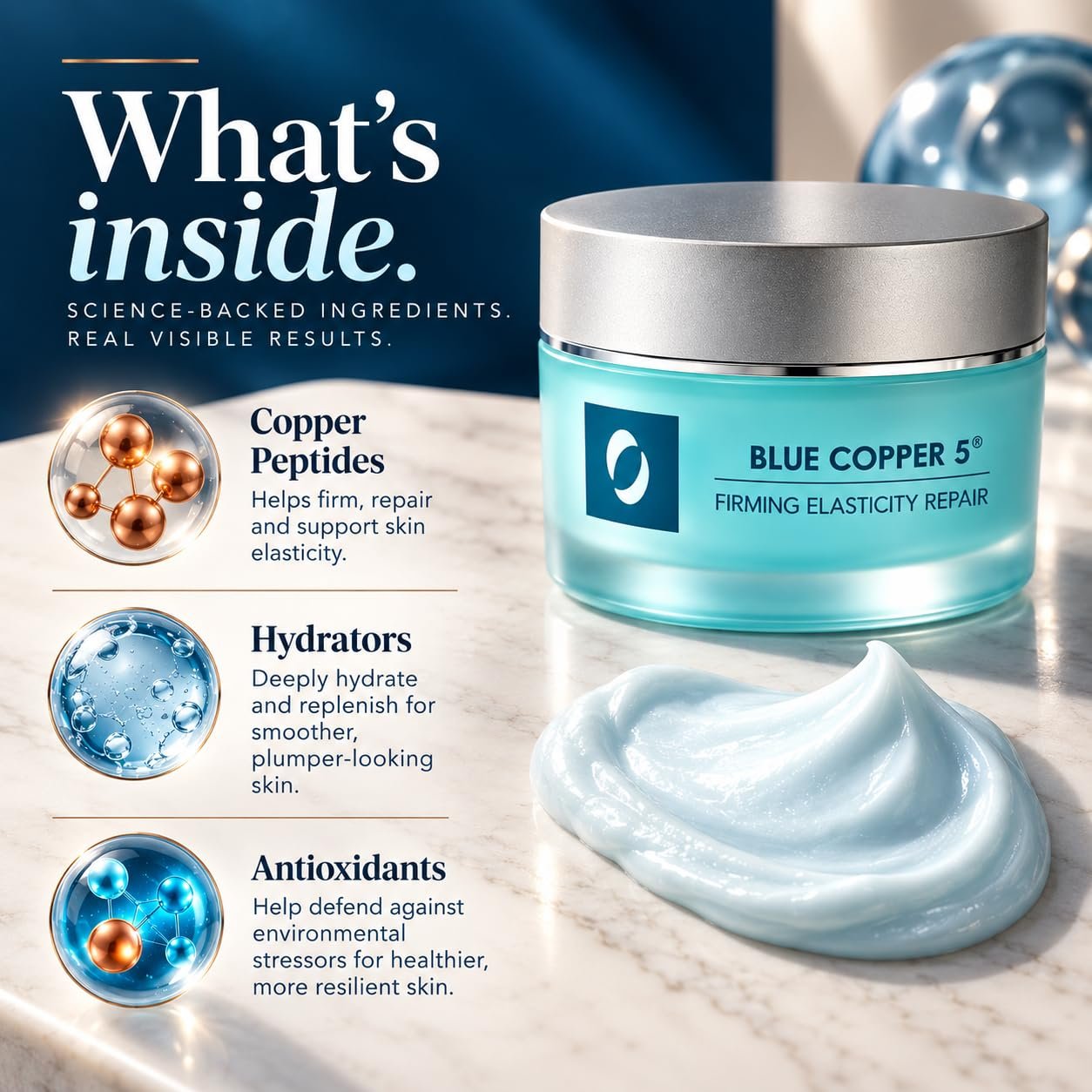 Osmotics Blue Copper 5 Firming Elasticity Repair – Copper Peptide Anti-Aging Face Cream for Fine Lines, Wrinkles, Firmness & Elasticity, Sensitive Skin, 1.7 Fl Oz - Image 6