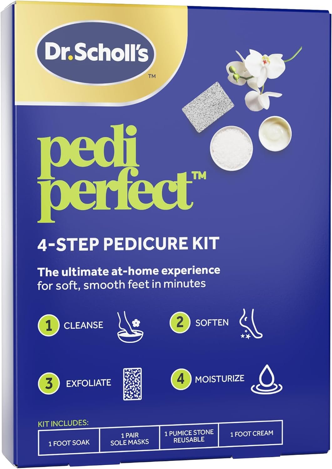 Dr. Scholl's Pedicure Kit, Foot Pumice Stone for Feet, Callus Remover