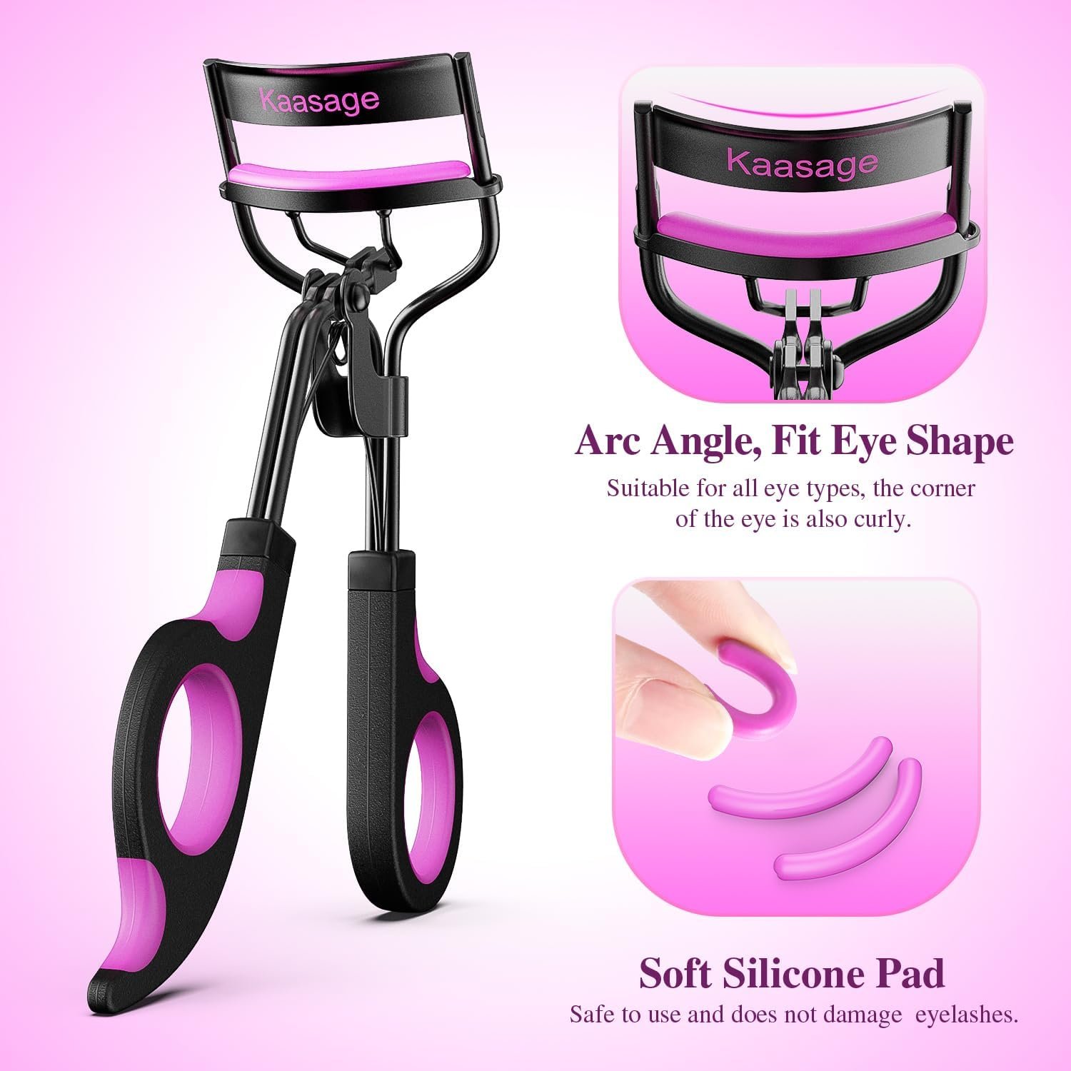 Kaasage Eyelash Curler with Pads, Achieve Perfect Curls in 5 Seconds - Image 3