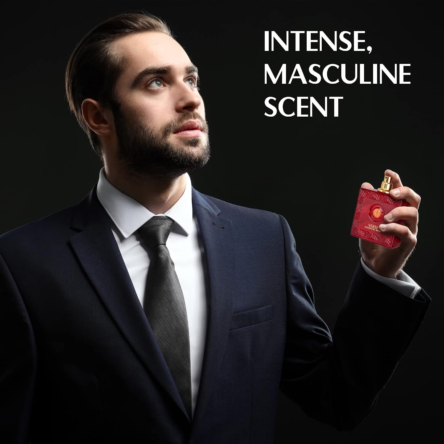 Verse Adonis Red for Men - 100ml Eau De Parfum Spray - Fruity Warm & Floral Fragrance Smell Fresh All Day Long Lasting Includes NovoGlow Carrying Pouch Gift for All Occasions - Image 4
