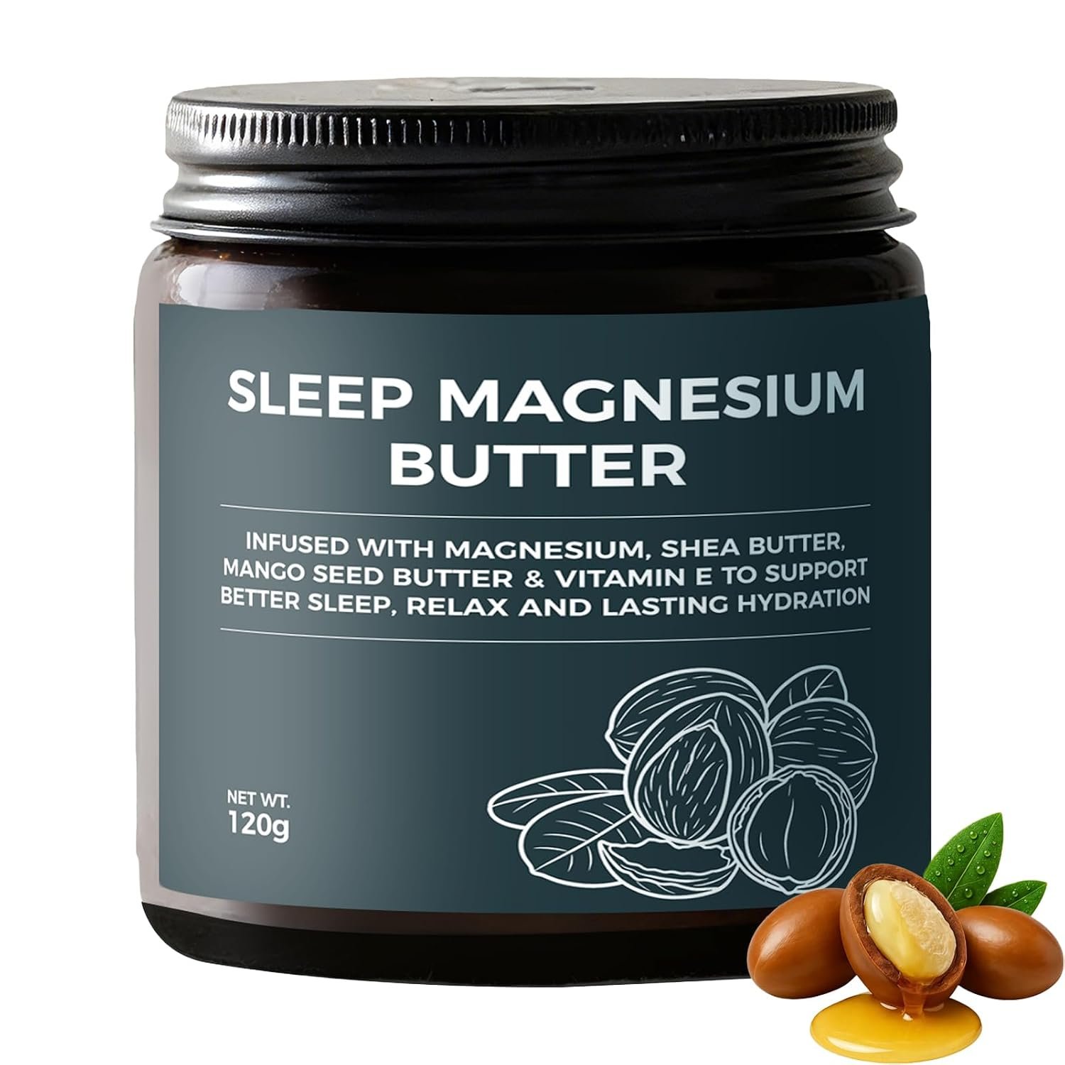 Magnesium Butter for Sleep, Deep Winter Nighttime Magnesium Body Cream with with Shea & Mango Seed Butter, Magnesium, Vitamin E and Natural Essential Oils for Relaxation(1 PC)