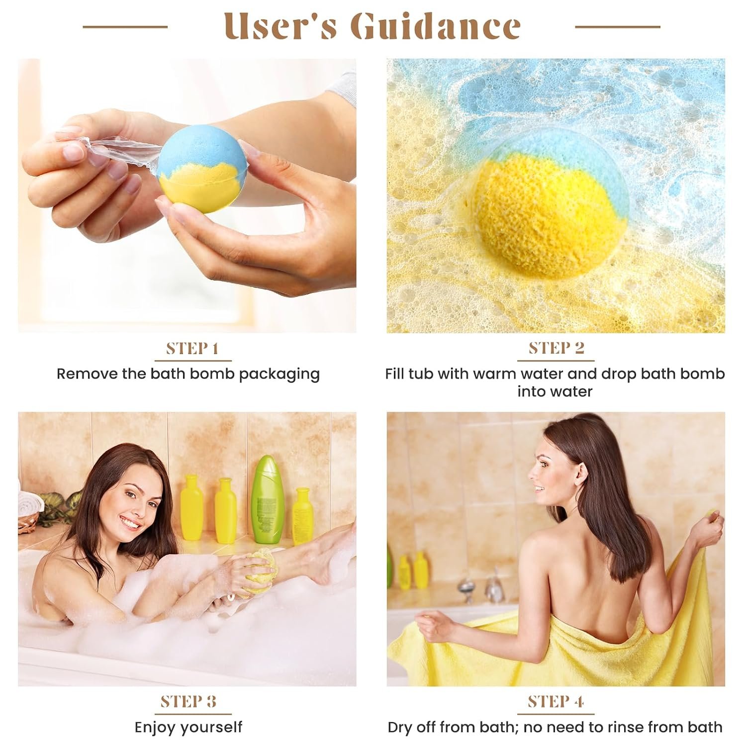 ZenBombs Bath Bombs Set, Natural Shea Butter & Safe Oil Bath Bomb - Image 5