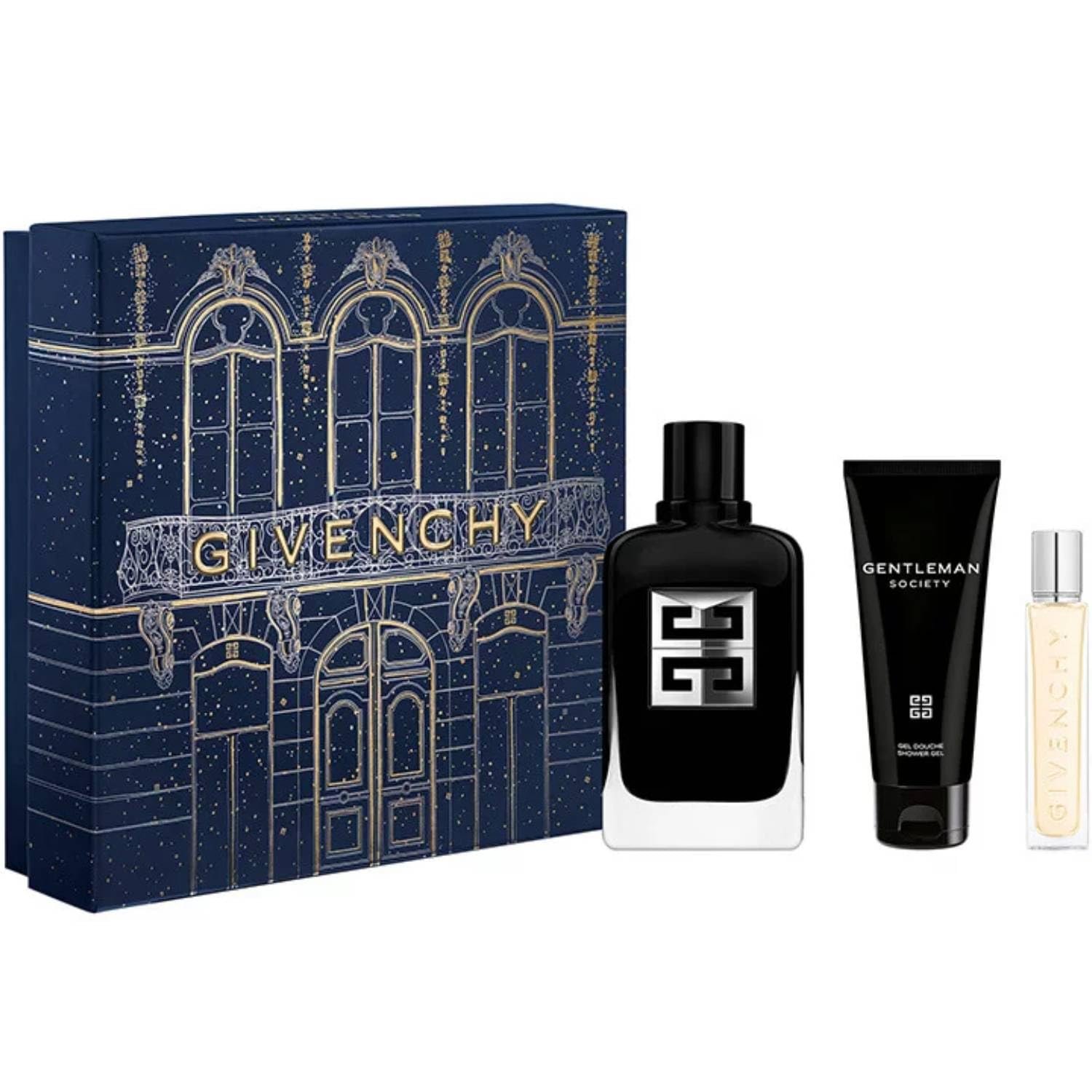 Givenchy Gentleman 3-pcs Gift Set (Eau de Parfum 3.4 fl oz + Shower Gel 2.5 fl oz + Eau de Parfum 0.42 fl oz)