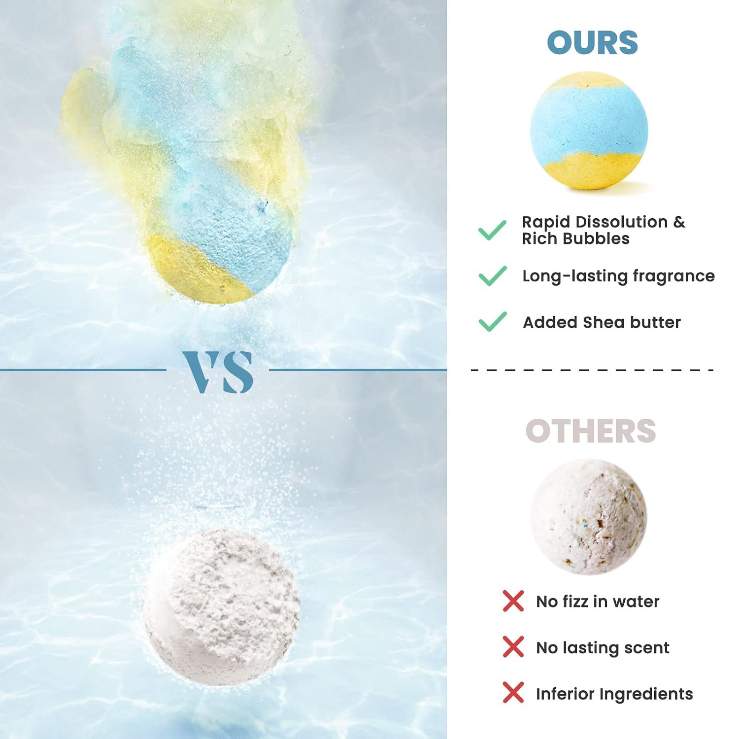 ZenBombs Bath Bombs Set, Natural Shea Butter & Safe Oil Bath Bomb - Image 3
