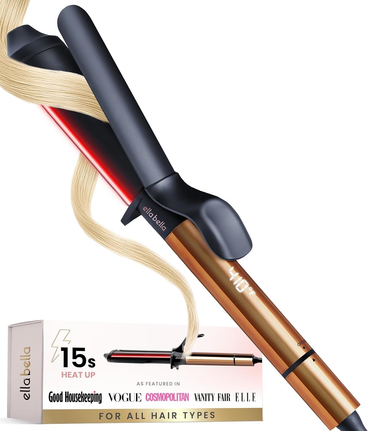 ELLA BELLA® Curling Iron 1.5″...