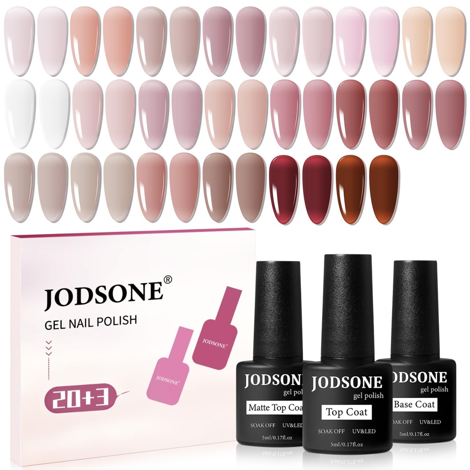 JODSONE 23PCS Gel Nail Polish Set 2...