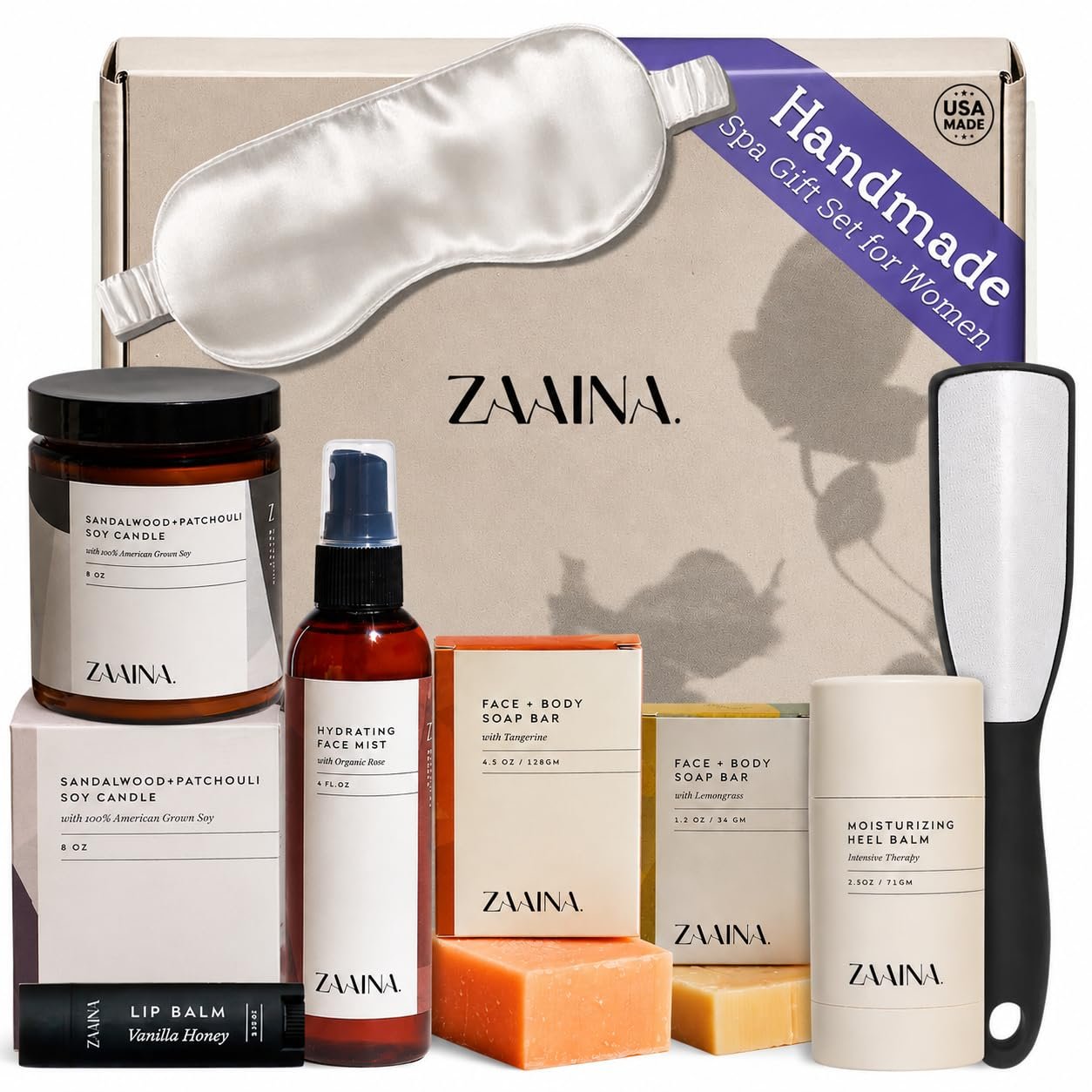 ZAAINA Luxury Spa Gift Set for Women | Wellness Self Care Gift Box