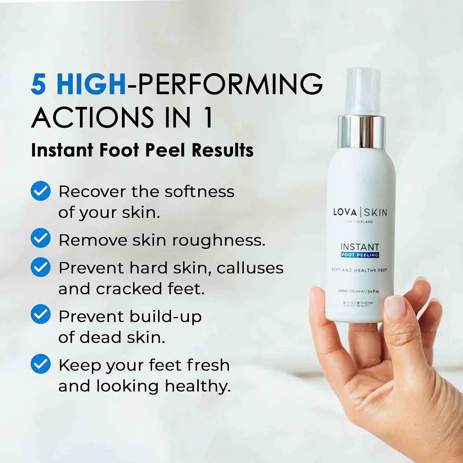 Instant Foot Peel Spray 75ml | Callus Remover | Callus Remover for Feet | Pedicure Tools for Feet | Fast-Acting Foot Exfoliator for Cracked Heels & Dead Skin Removal - Image 5