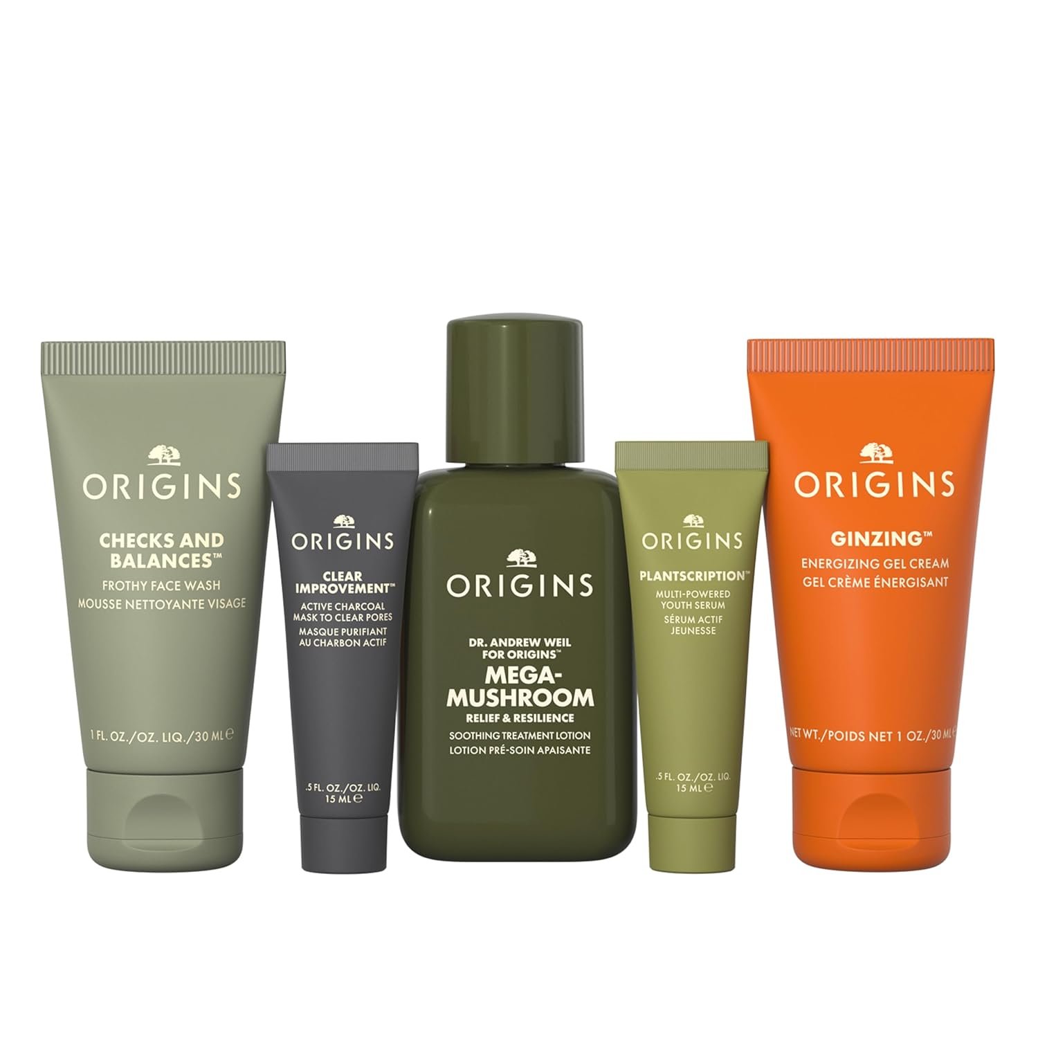 Origins Bestselling Skincare Set | Features Cleanser, Mask, Treatment Lotion, Serum & Moisturizer | With Peptides, Hyaluronic Acid & Niacinamide - Image 2
