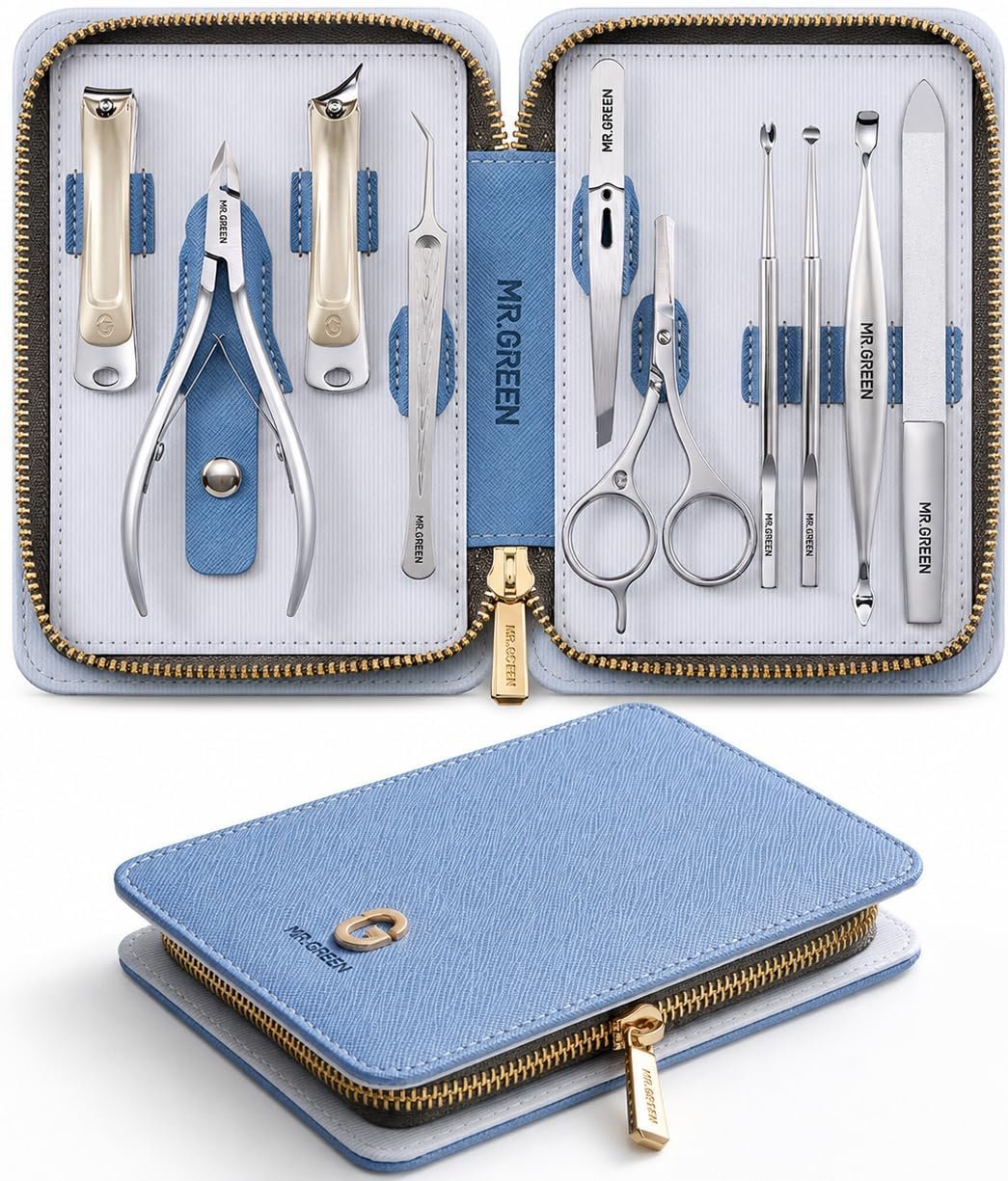 MR.GREEN 10-in-1 Nail Clipper Set, Full Function Manicure Kit Pedicure Set