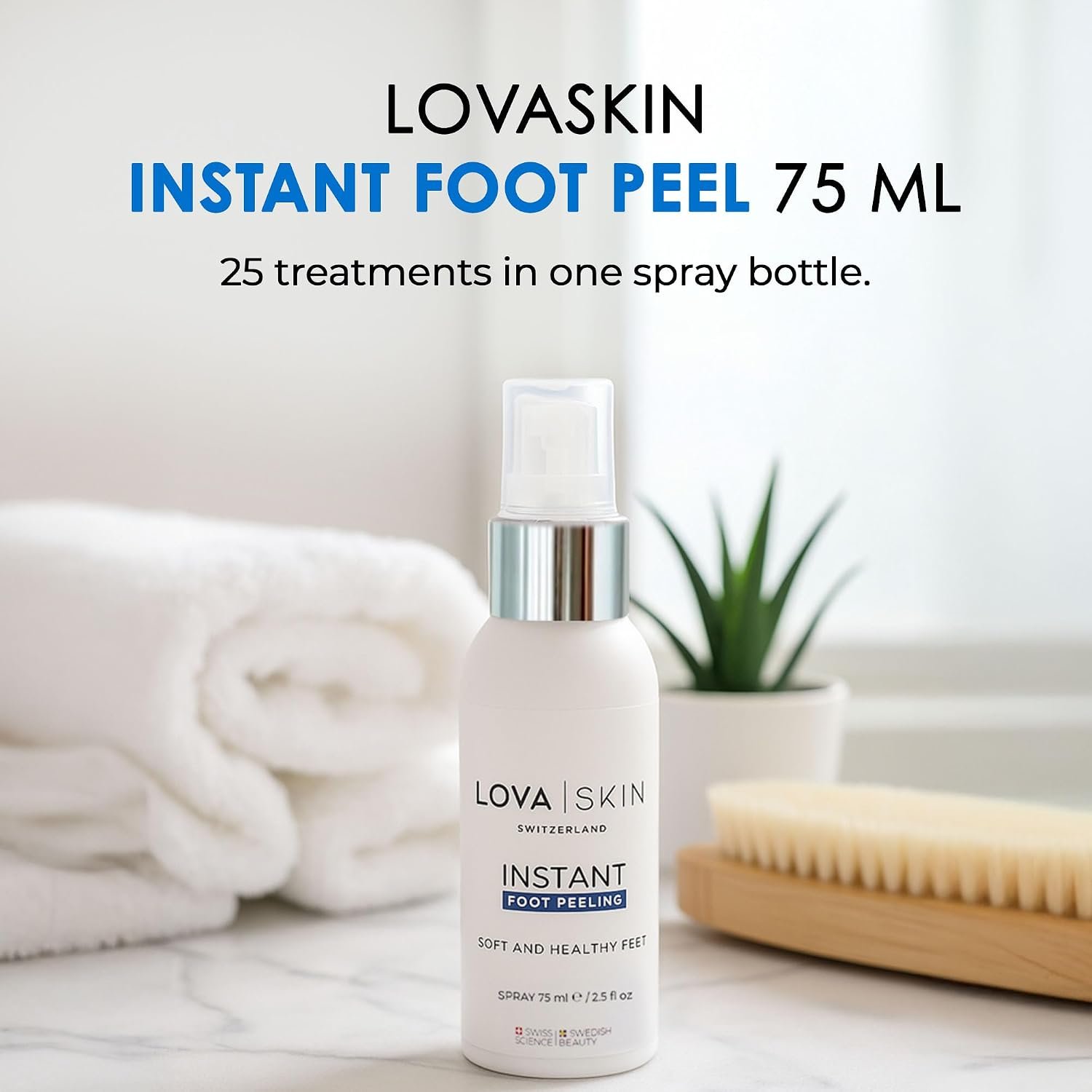 Instant Foot Peel Spray 75ml | Callus Remover | Callus Remover for Feet | Pedicure Tools for Feet | Fast-Acting Foot Exfoliator for Cracked Heels & Dead Skin Removal - Image 2
