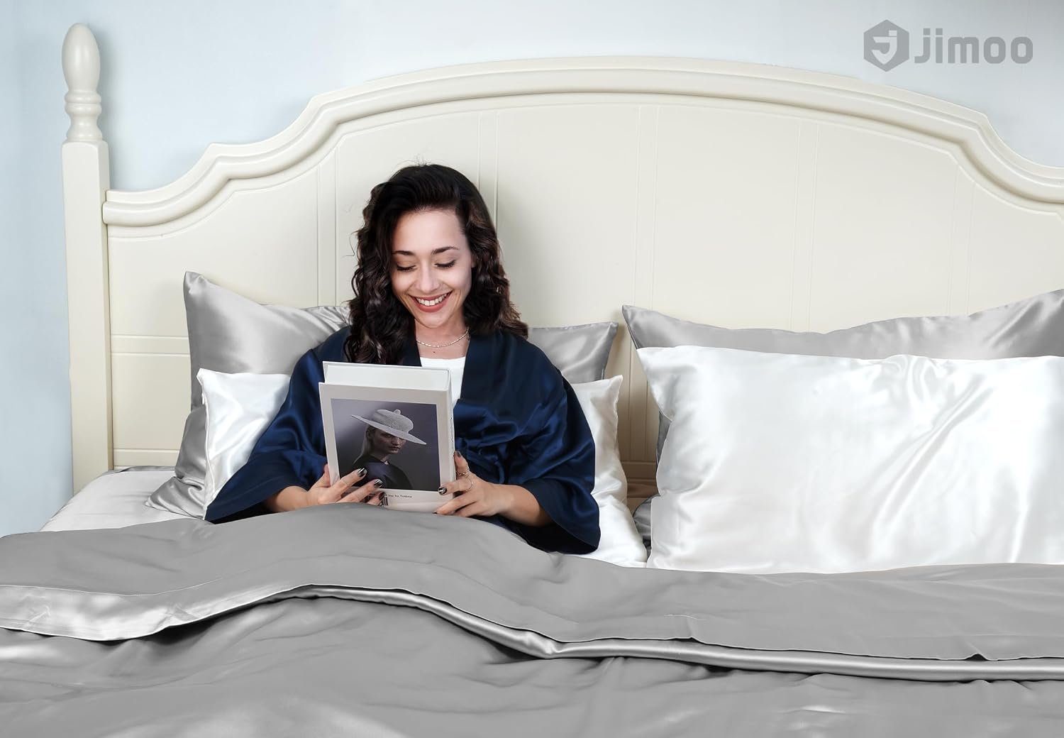 J JIMOO 22 Momme 100% Mulberry Silk Pillow Cases for Hair and Skin - Image 3